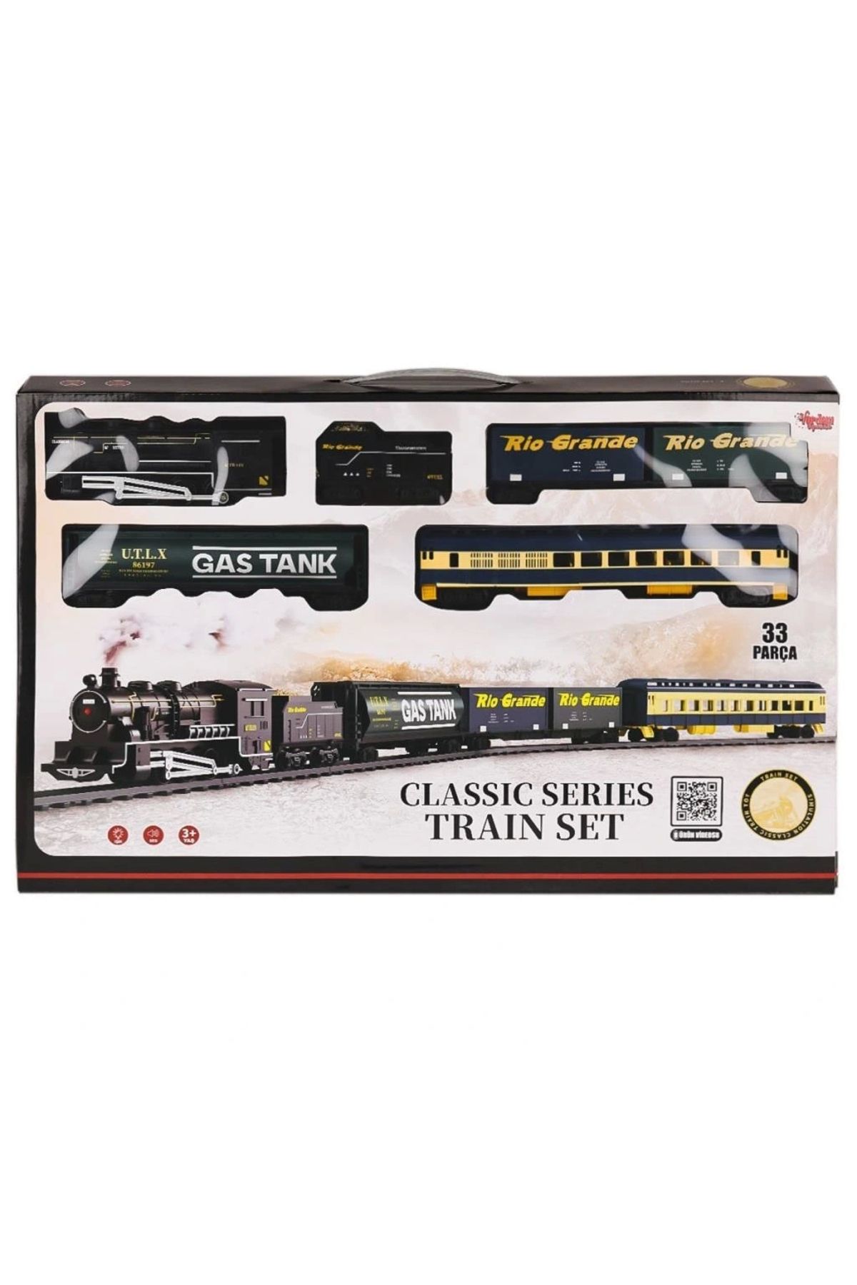 OurStyles FF-1601C Işıklı ve Sesli 33 Parça Classic Tren - Vardem Oyuncak
