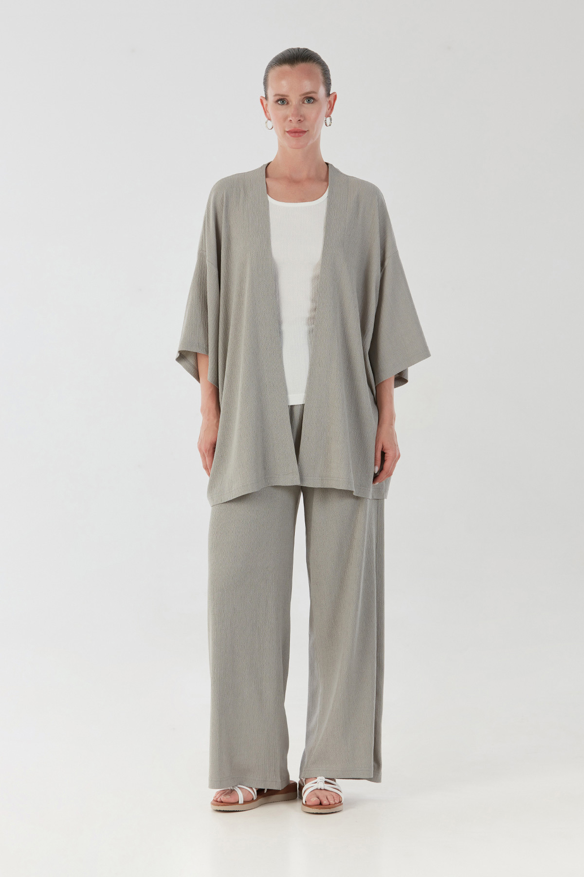 Fulla Moda-Bürümcük Fabric Shawl Collar Set of 3 1