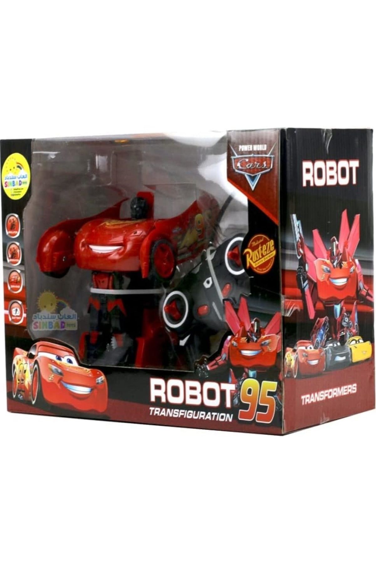 rexa-Robot Transforming Lightning McQueen Remote Controlled Rechargeable Car - Toy 5