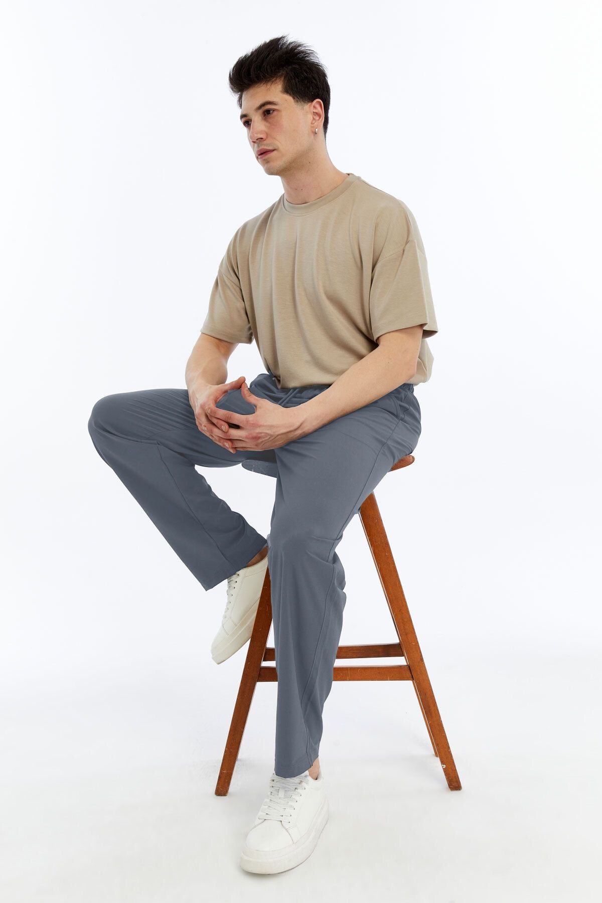 KRAVEN Erkek Baggy Oversize Paraşüt Kumaş Bol Eşofman Altı, Rahat Pantolon(YAZLIK)