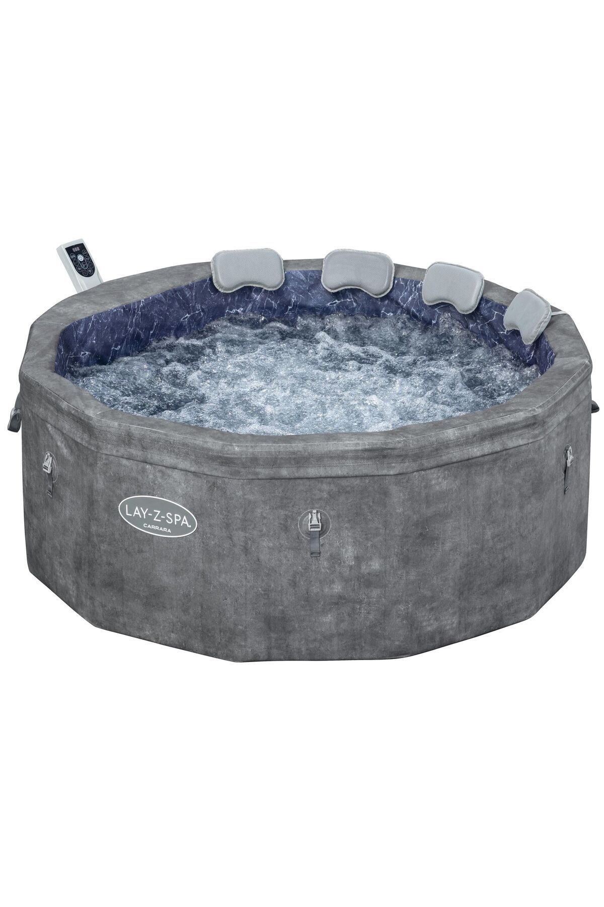 BESTWAY Lay-Z-Spa® Carrara Smart AirJet™ 6001V Enerji Tasarruflu Şişme Spa Havuzu, Mobil Uygulama Kontrollü,