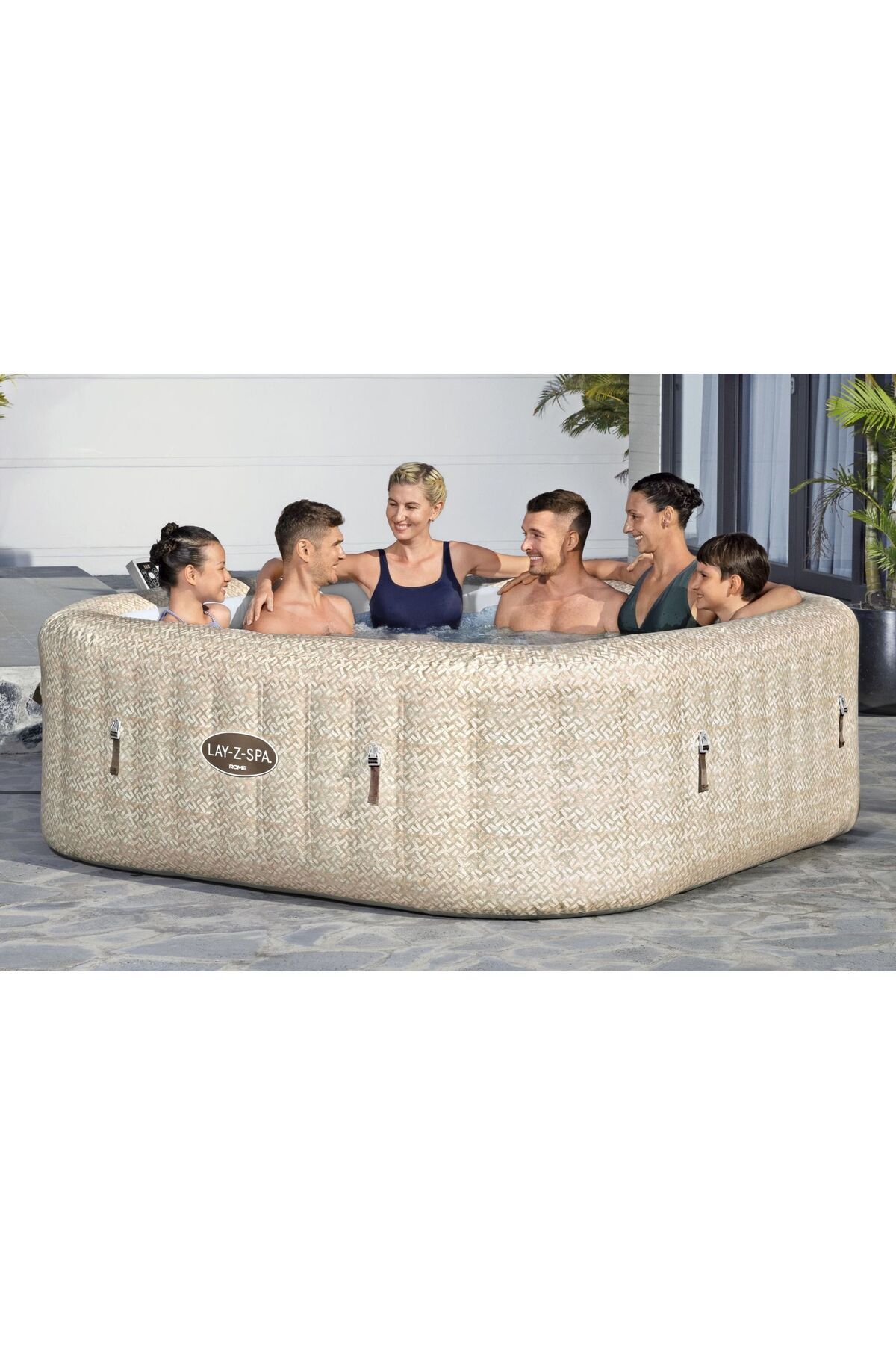 BESTWAY Lay-Z-Spa® Rome Smart AirJet™ 6001M Enerji Tasarruflu Şişme Spa Havuzu, Mobil Uygulama Kontrollü, 5