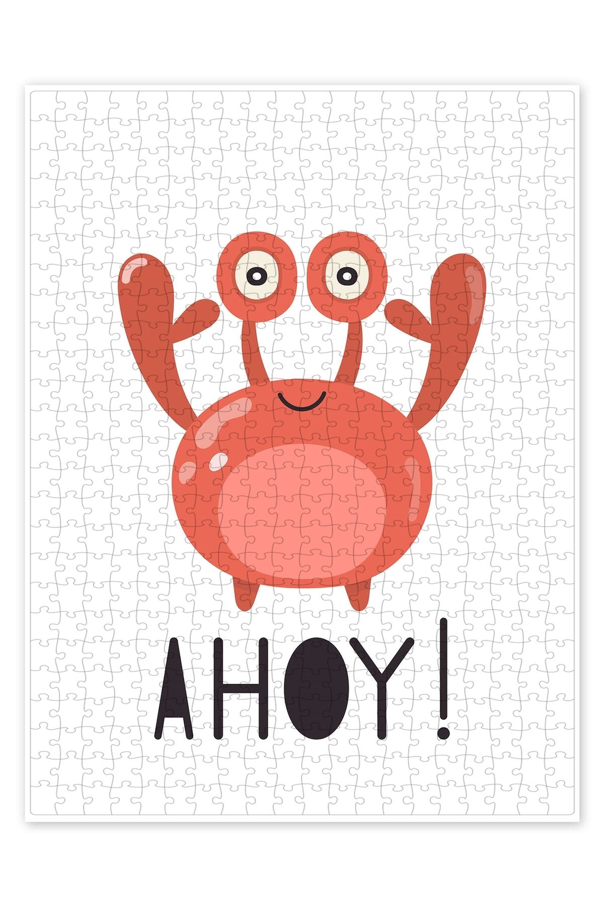 Jeronkarji Ahoy Crab - Bebek Odası 500 Parça Puzzle Yapboz Çocuklar için Neşeli Hayvan Temalı