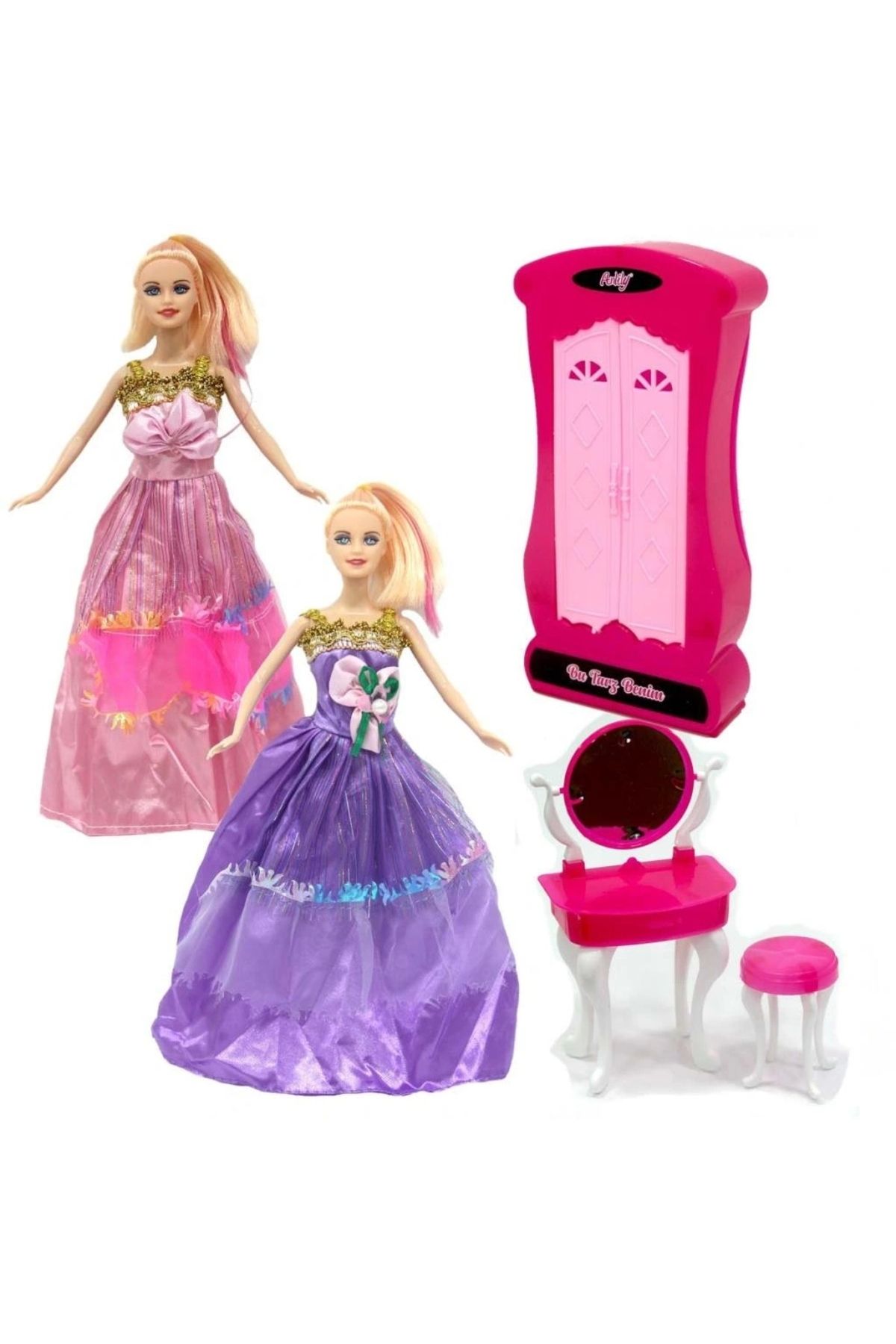 OurStyles Anlily Makyaj Masalı Dolaplı Bebek