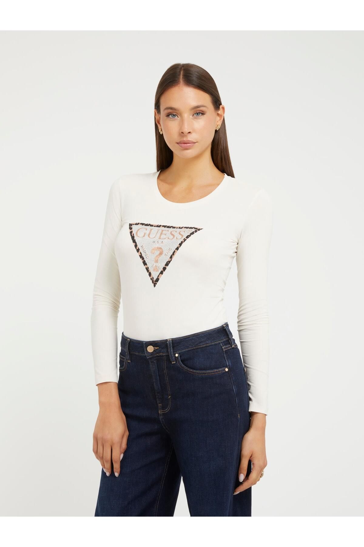 Guess Leo Kadın Slim Fit T-shirt