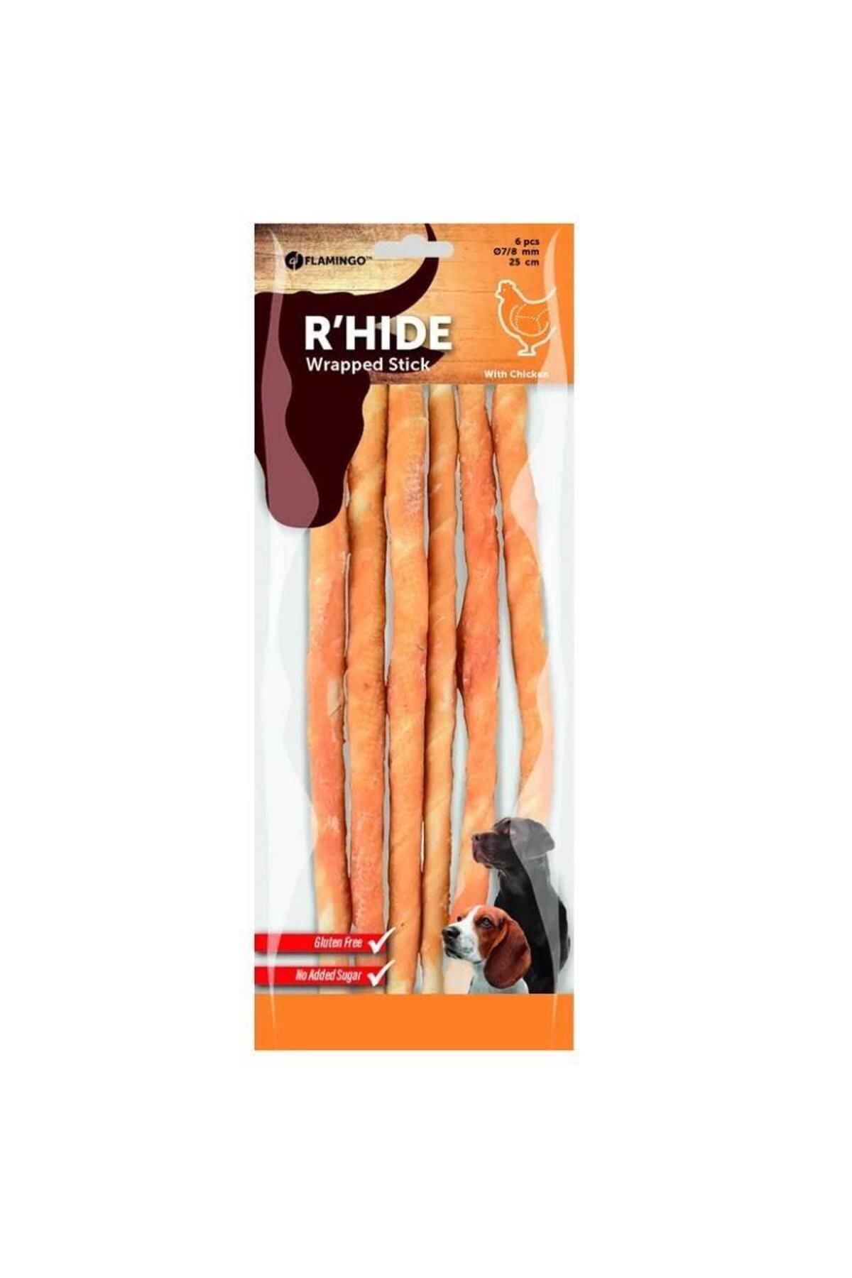 FLAMINGOO Flamingo Rhide Tavuk Sargılı Kemik Köpek Ödülü 25 Cm 130 Gr