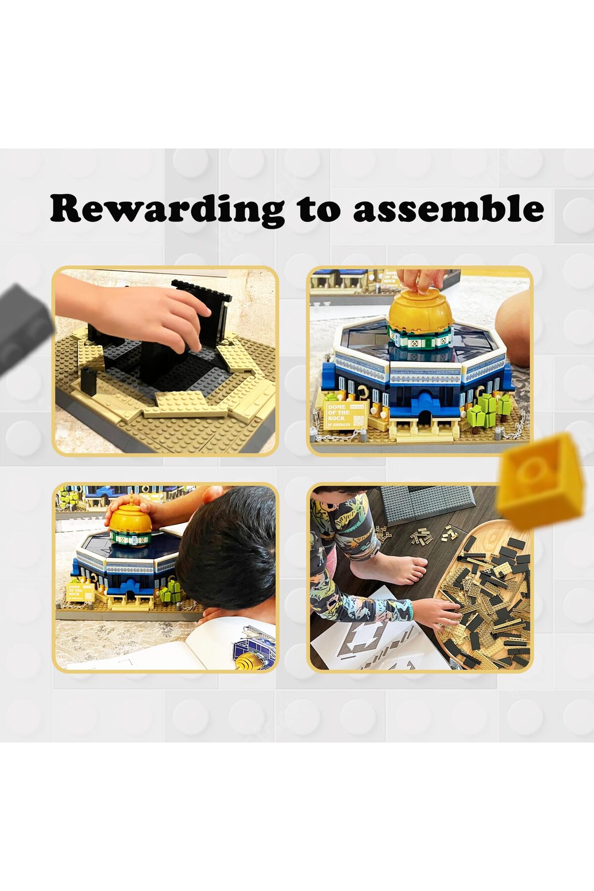 مجموعه بلوکهای ساختمانی گنبد صخره، بیش از ۹۰۰ قطعه اسباببازی اسلامی برای کودکان، هدایای عید مسلمانان اقصا برای کودکان