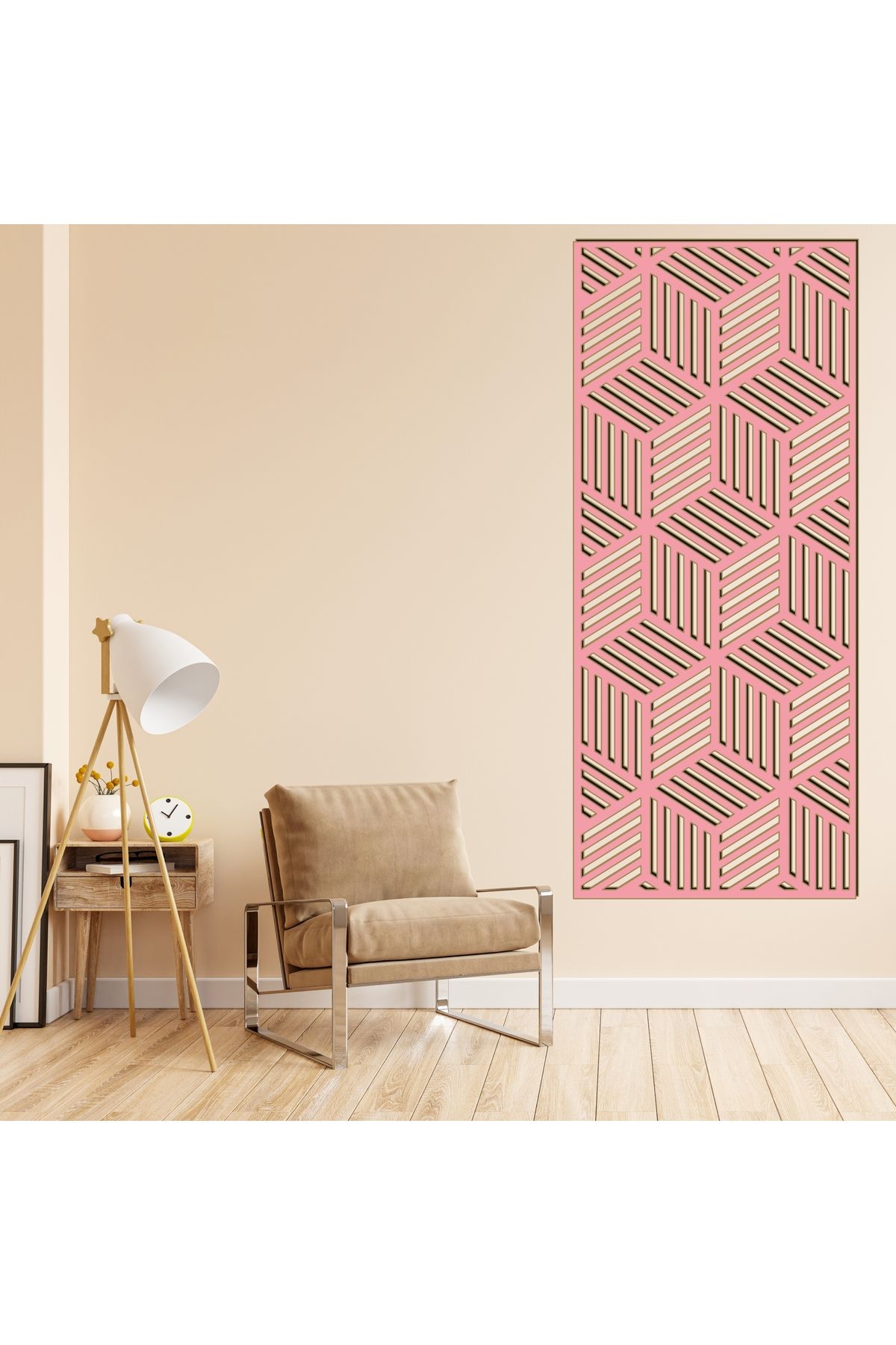 Grand Fine Art Çerçeve Görünümlü Tek Parça Renkli MDF Panel Tablo