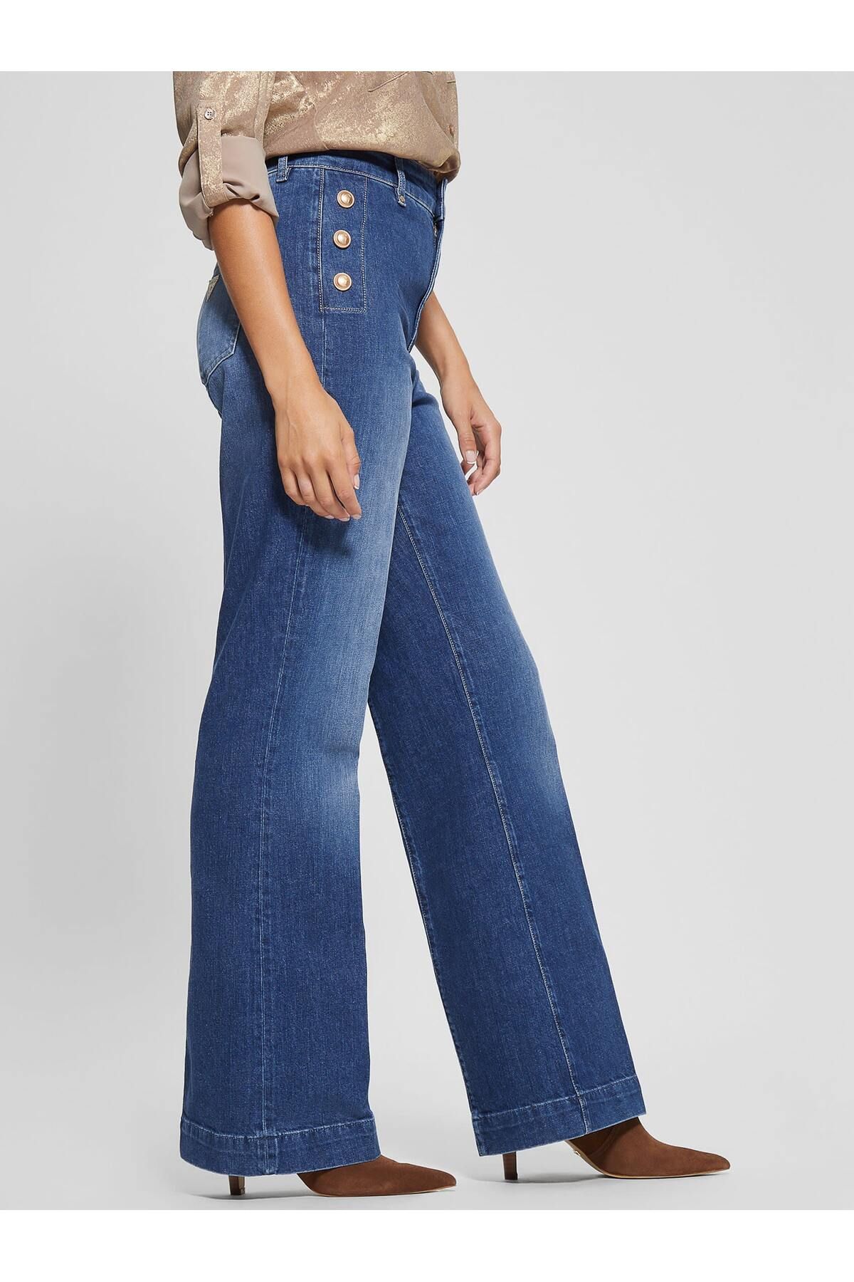 Guess New Faye Kadın Palazzo Fit Jean