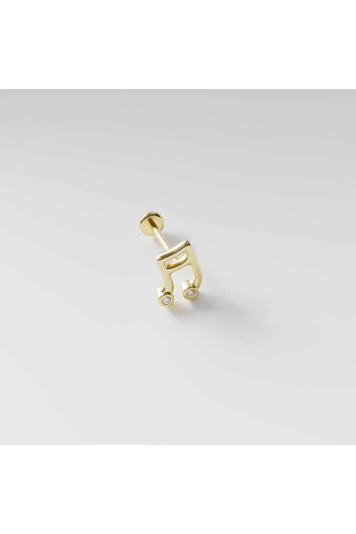 DesignbyKairos 14 Ayar Altın Nota Piercing / Tragus, Helix