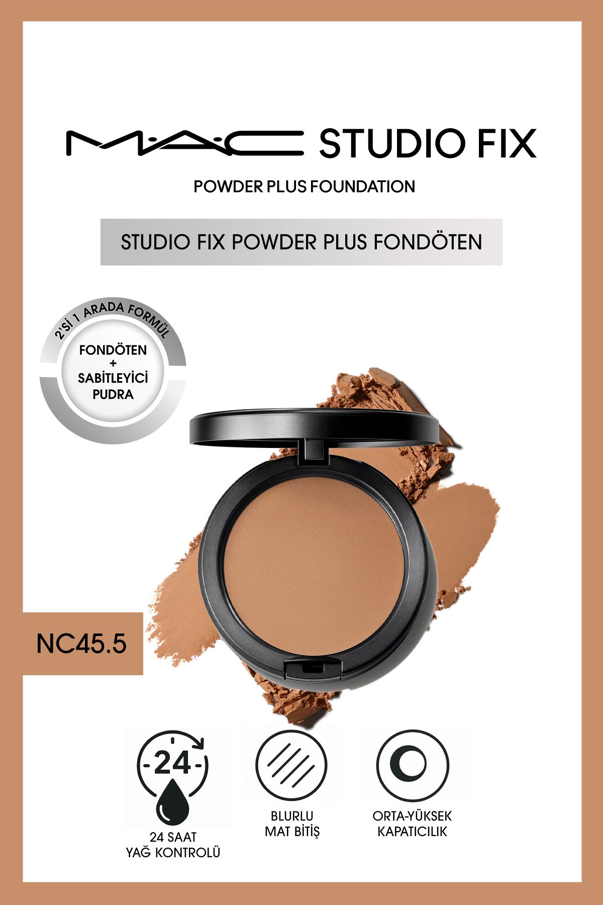 M.A.C YENİ Studio Fix Powder Plus Fondöten - NC45.5
