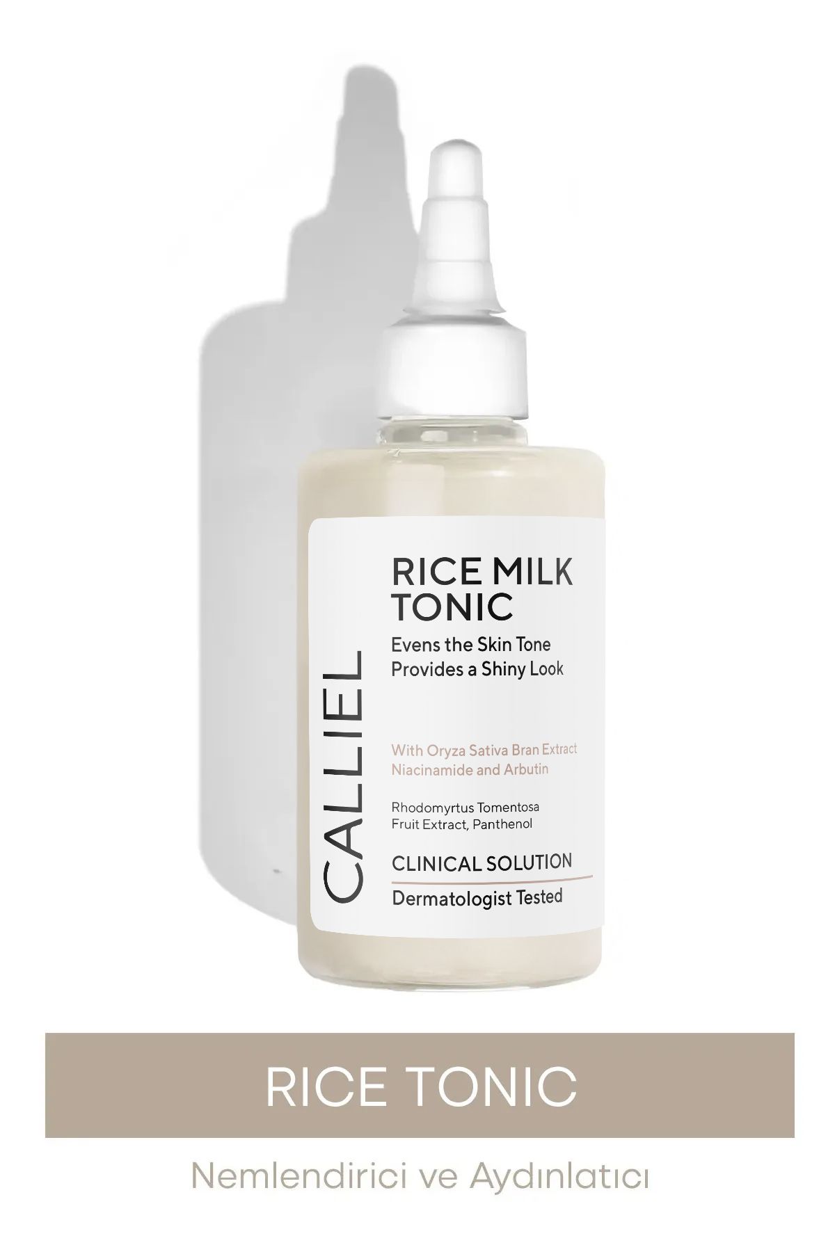 CALLİEL Aydınlatıcı Leke Karşıtı Cilt Tonu Eşitleyici ve Parlatıcı Rice Tonik 200 Ml