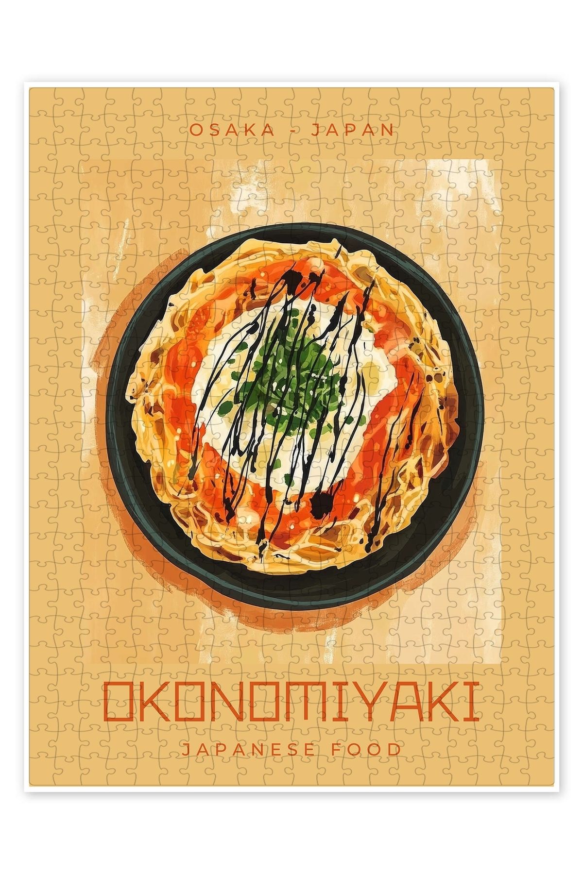 Jeronkarji Okonomiyaki - Japon Yemek 500 Parça Puzzle Yapboz Mutfak Temalı Yetişkinler için