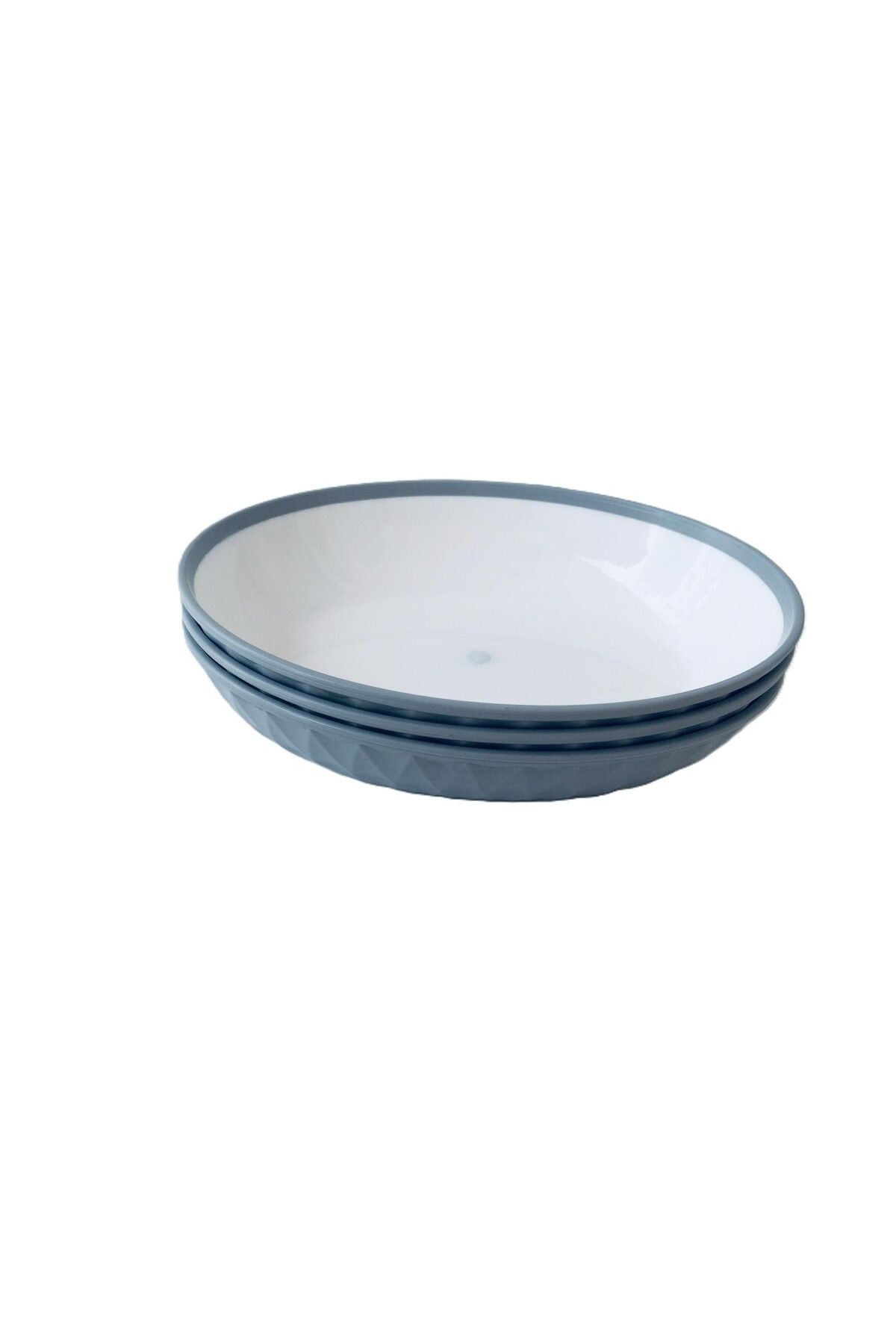 HOBBY LİFE 3 'lü Prizma Kayık Tabak-2426 & Gri-BPA Free