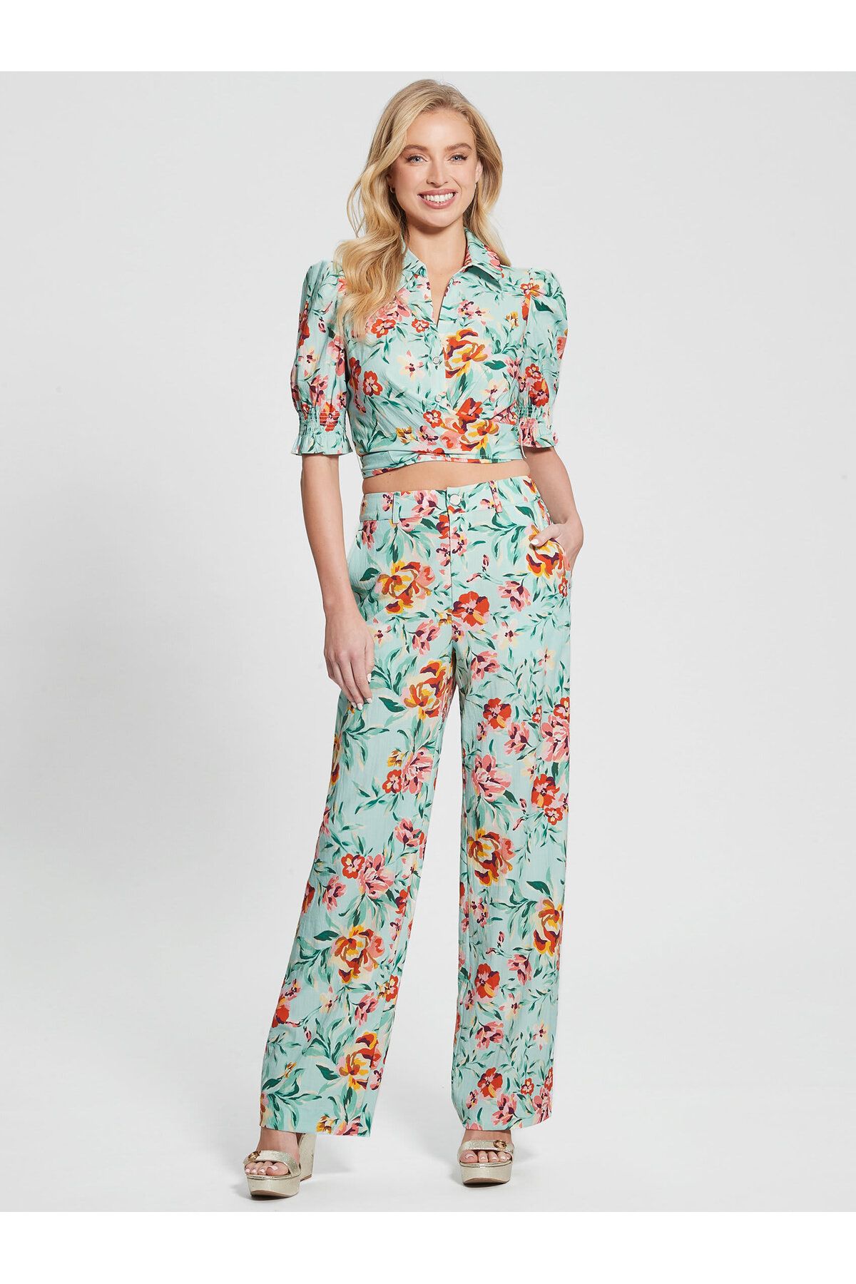 Guess Adele Kadın Regular Fit Pantolon