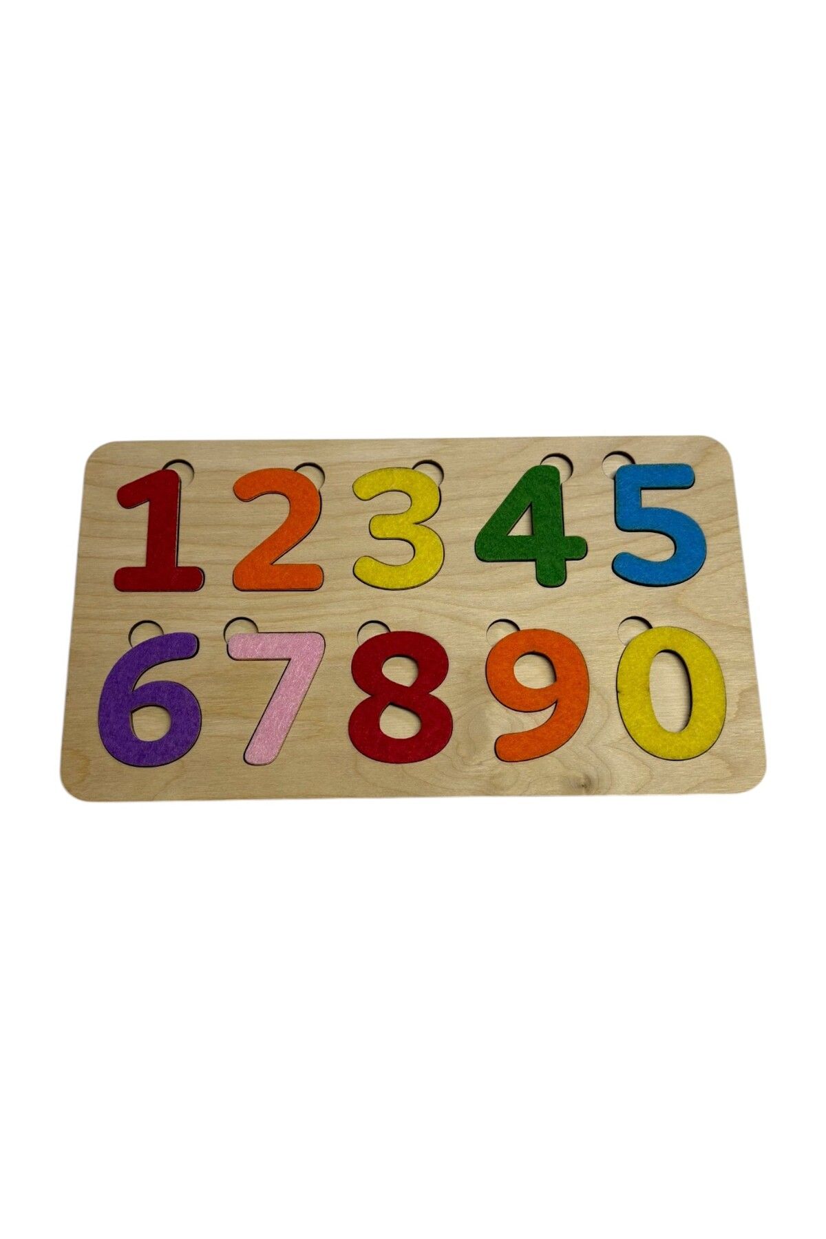Mind of Toys Keçe Kaplı Rakamlar Gökkuşağı Puzzle, Bul-tak Puzzle, Renkli Puzzle, Rakam Öğrenimi, Montessori