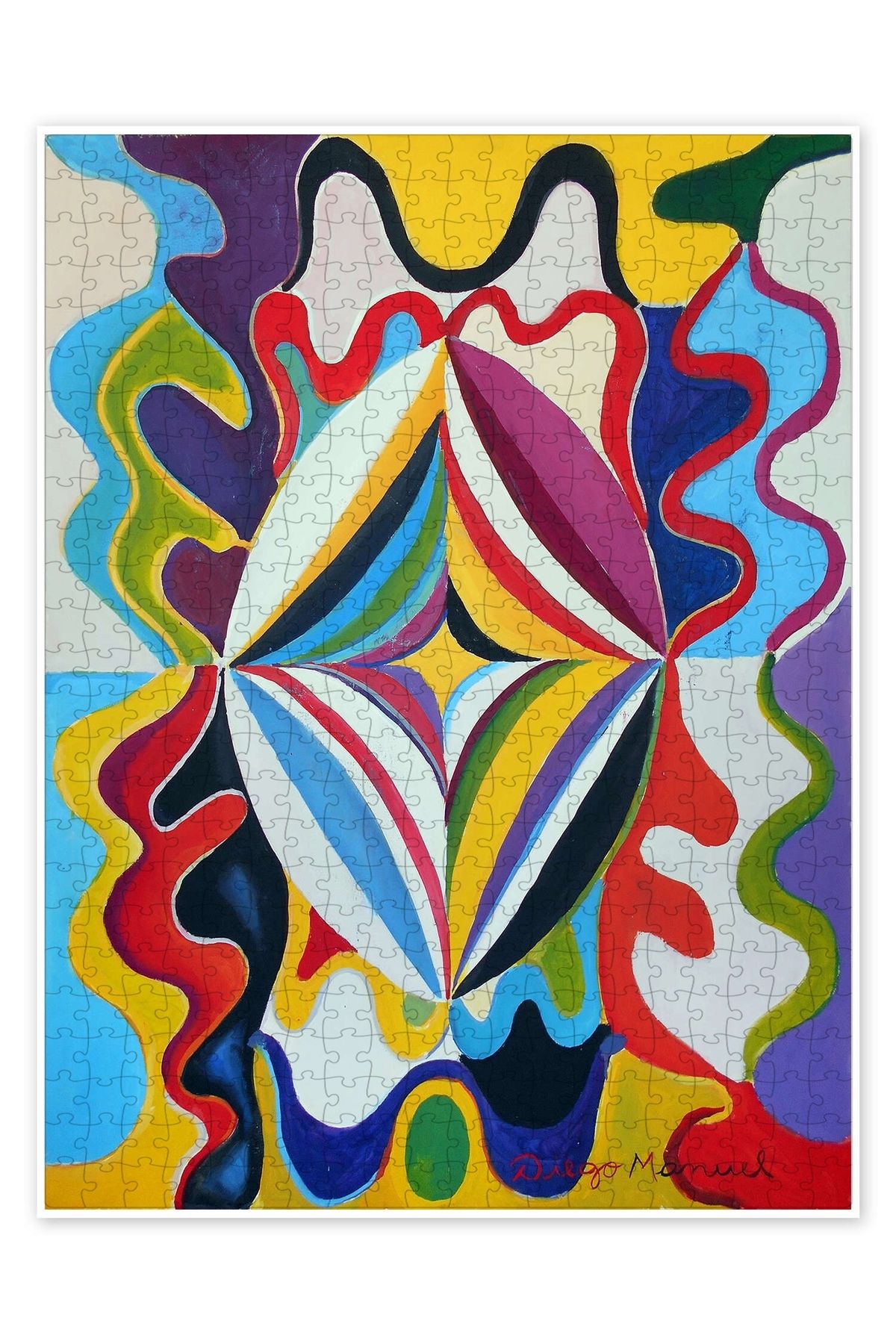 Jeronkarji Soyut duygular 500 Parça Puzzle Yapboz Bohem Soyut Sanat Temalı
