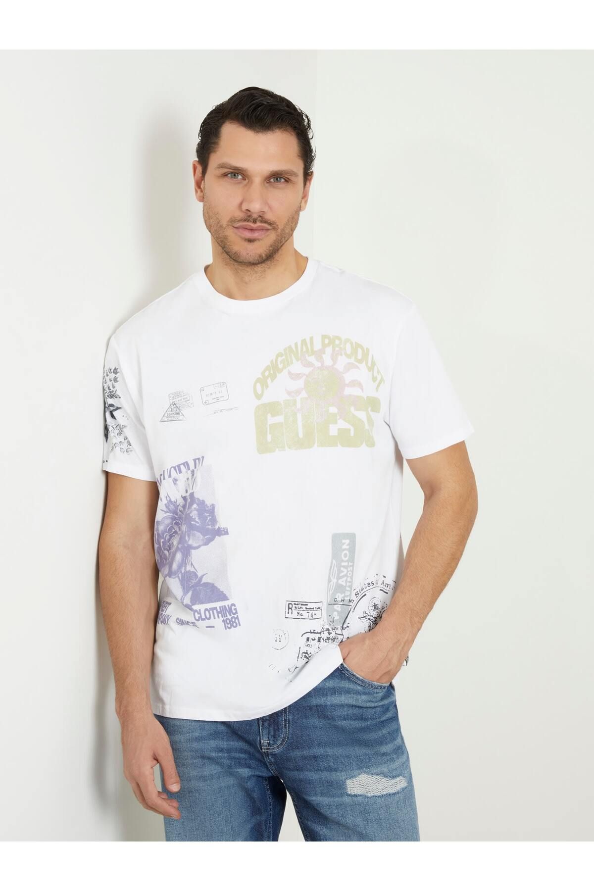 Guess Stamp Erkek Regular Fit T-Shirt