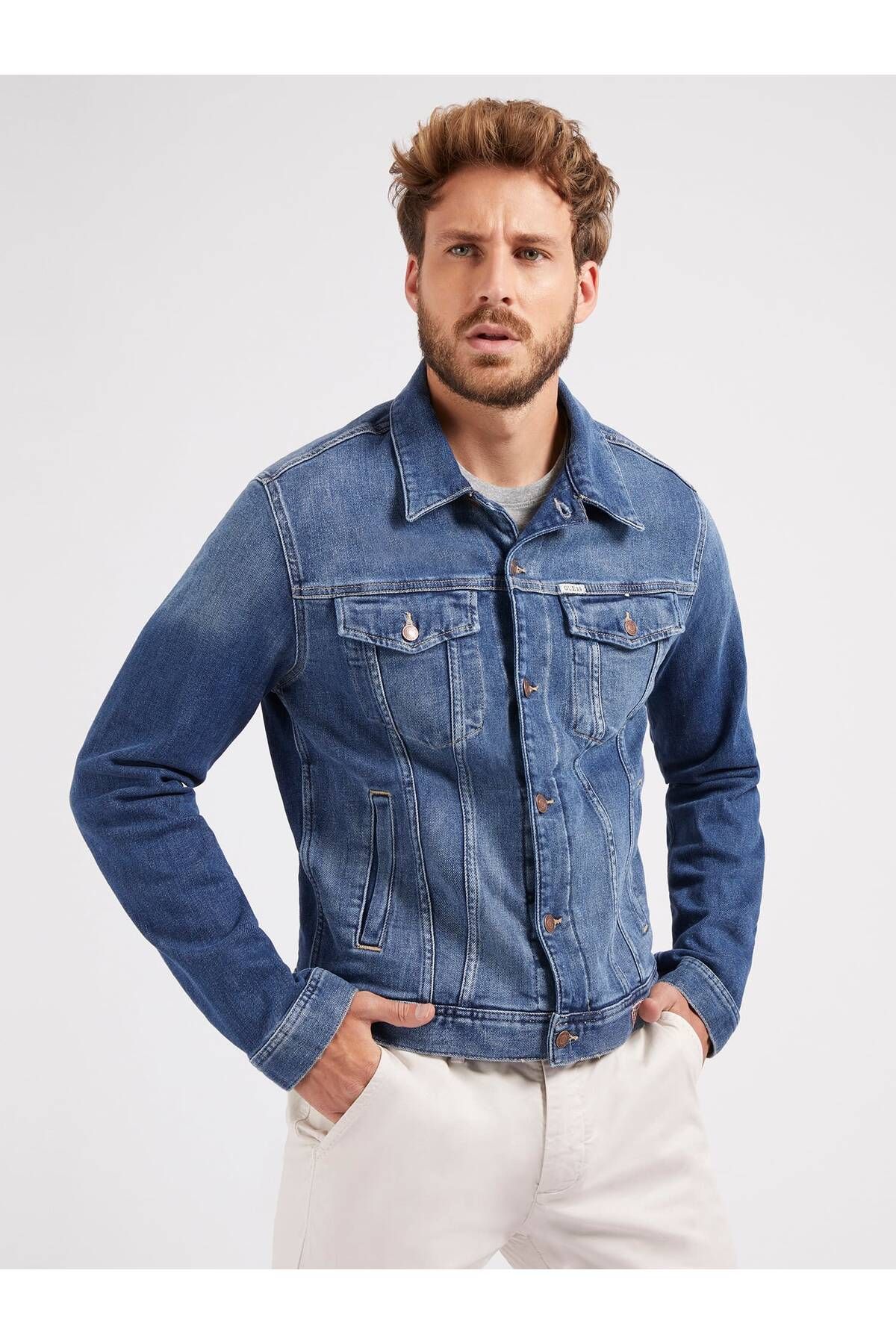 Guess Dillon Erkek Denim Ceket