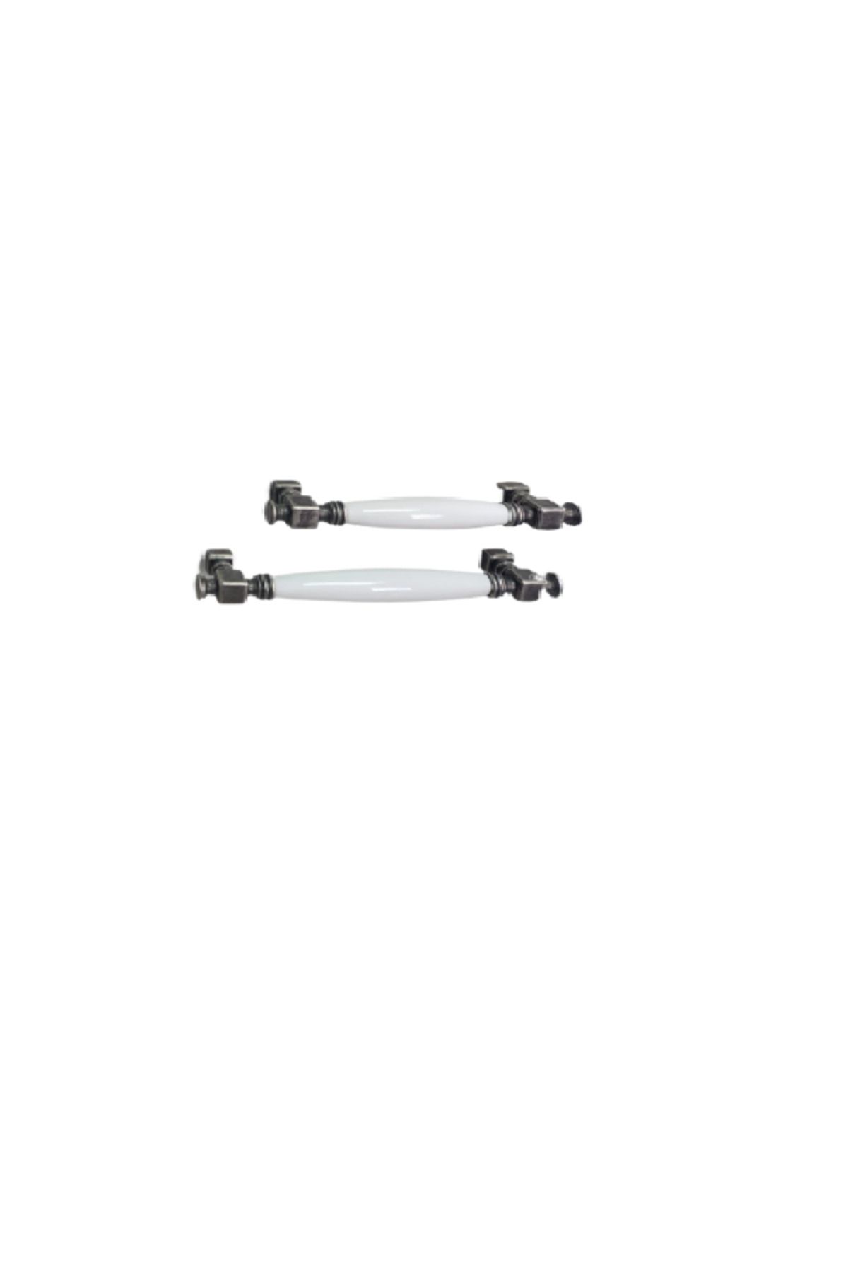 BafArt Mobilya Kulpu Z310 Antik Gümüş Köşe Beyaz 160 mm