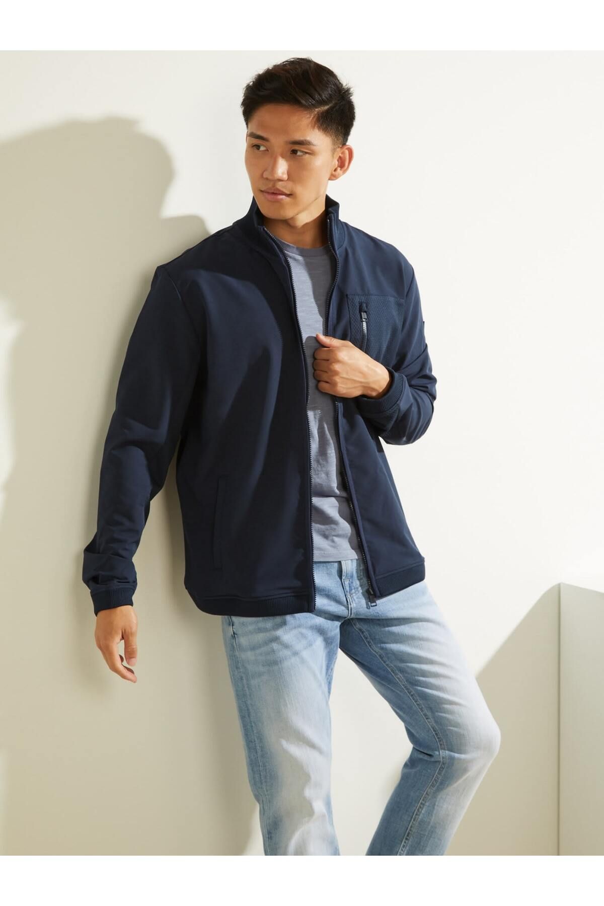 Guess Es Explorer Erkek Aktif Sweatshirt