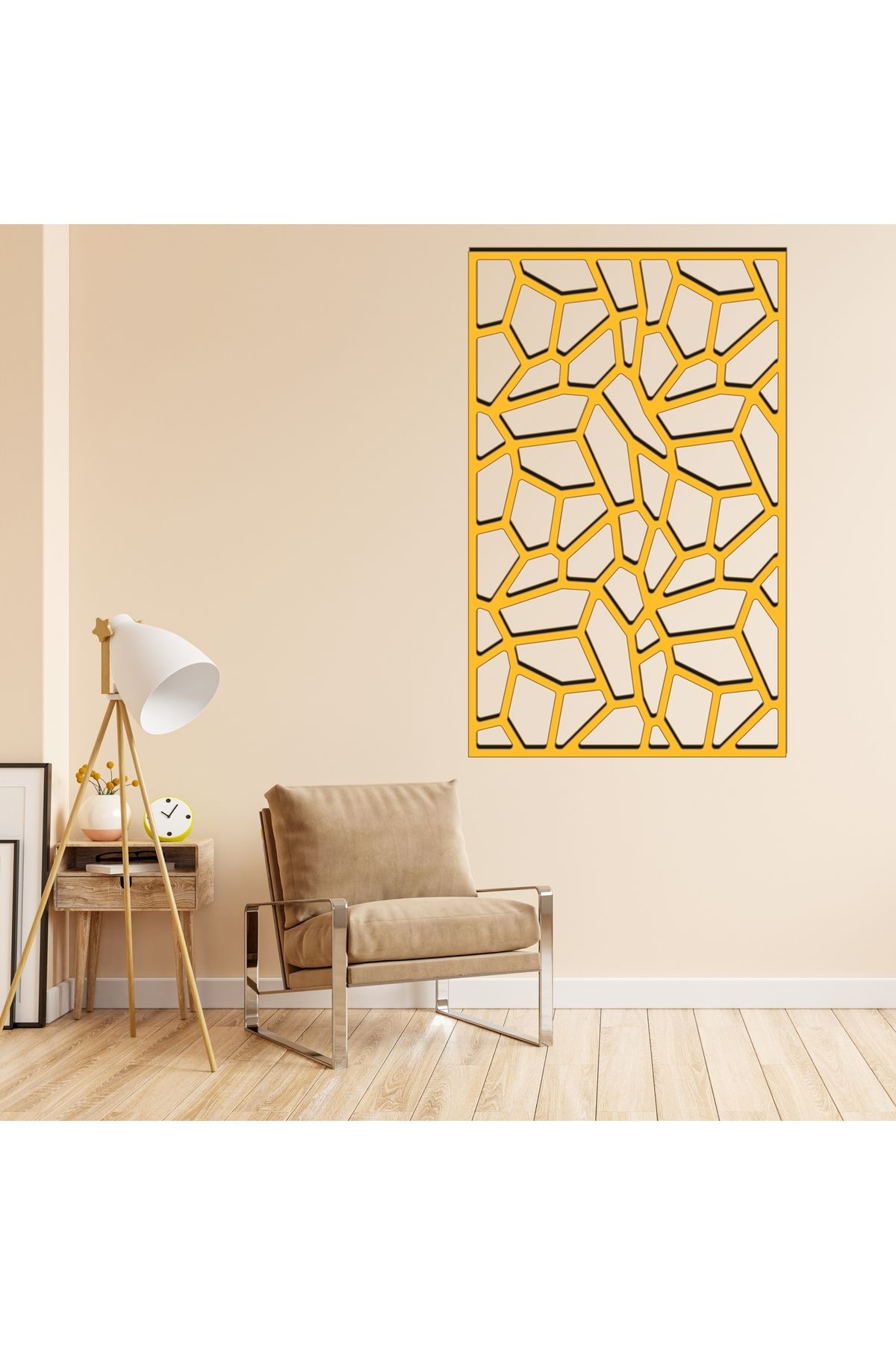 Grand Fine Art Çerçeve Görünümlü Tek Parça Renkli MDF Panel Tablo