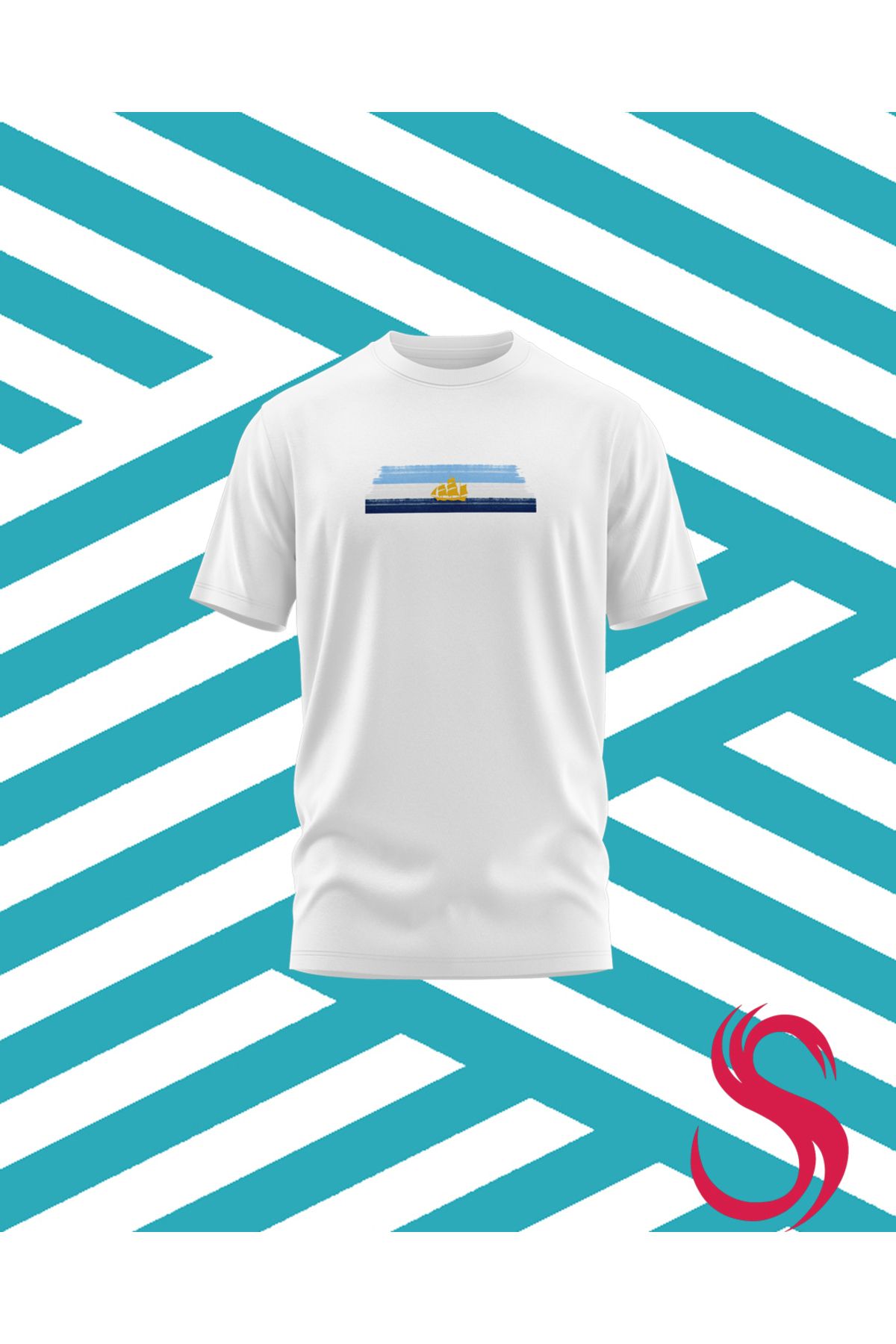 Scudetto T-Shirt City Brushstripe Unisex Tişört