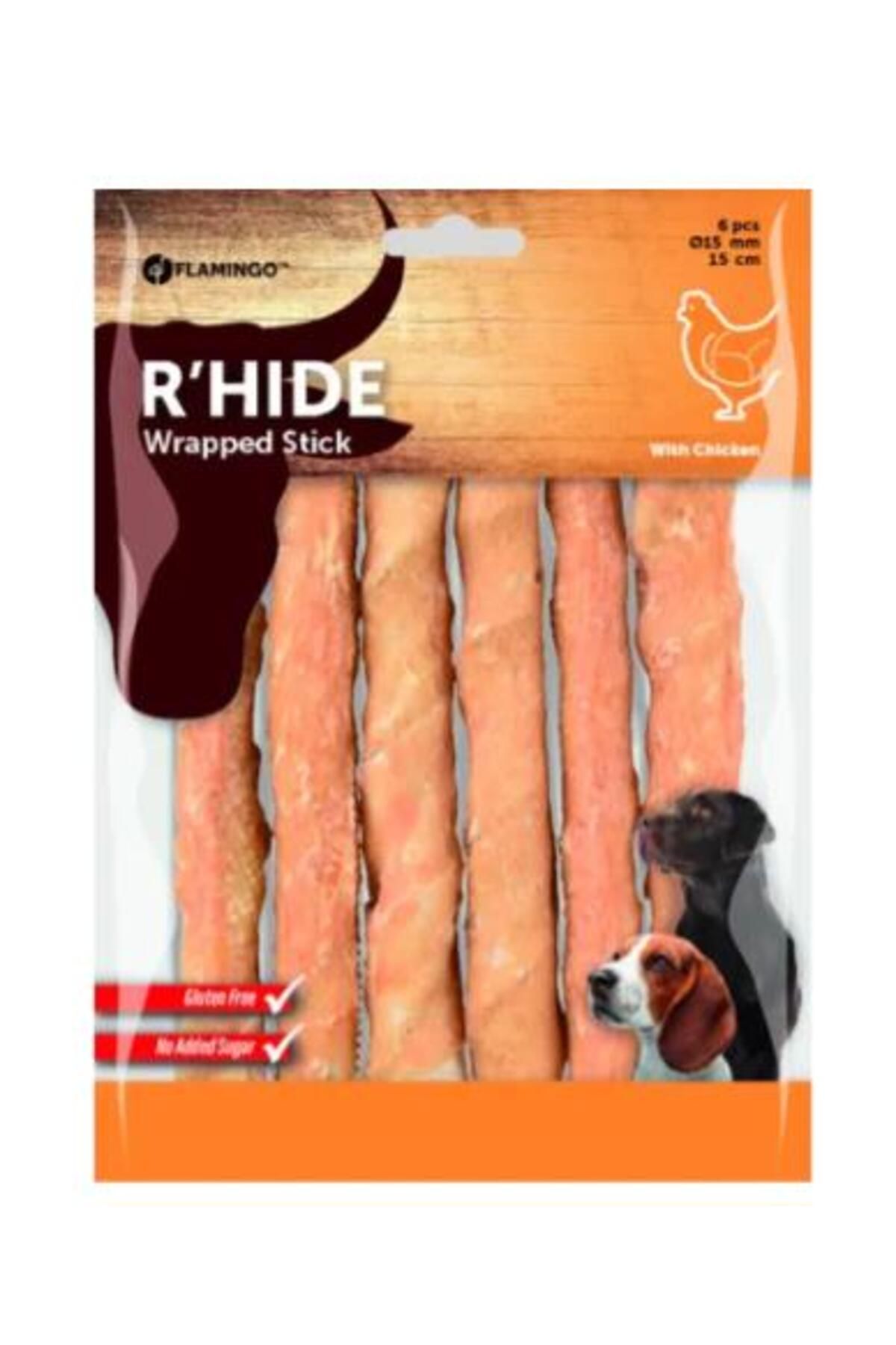 FLAMINGOO Flamingo Rhide Tavuk Sargılı Kemik Köpek Ödülü 15 Cm 180 Gr