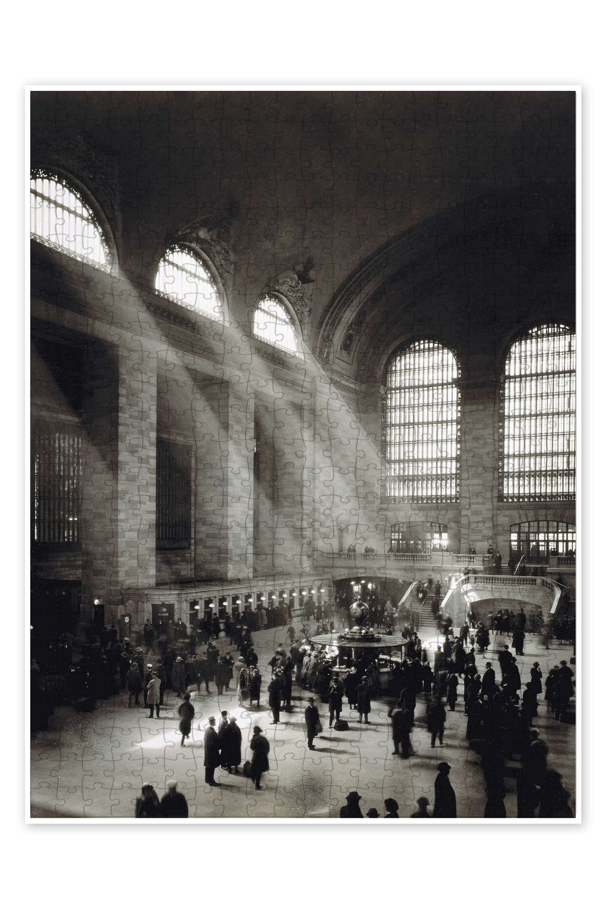 Jeronkarji Grand Central Terminal'de Tatil Kalabalığı 500 Parça Puzzle Yapboz Şehir Manzara Temalı Hobilik