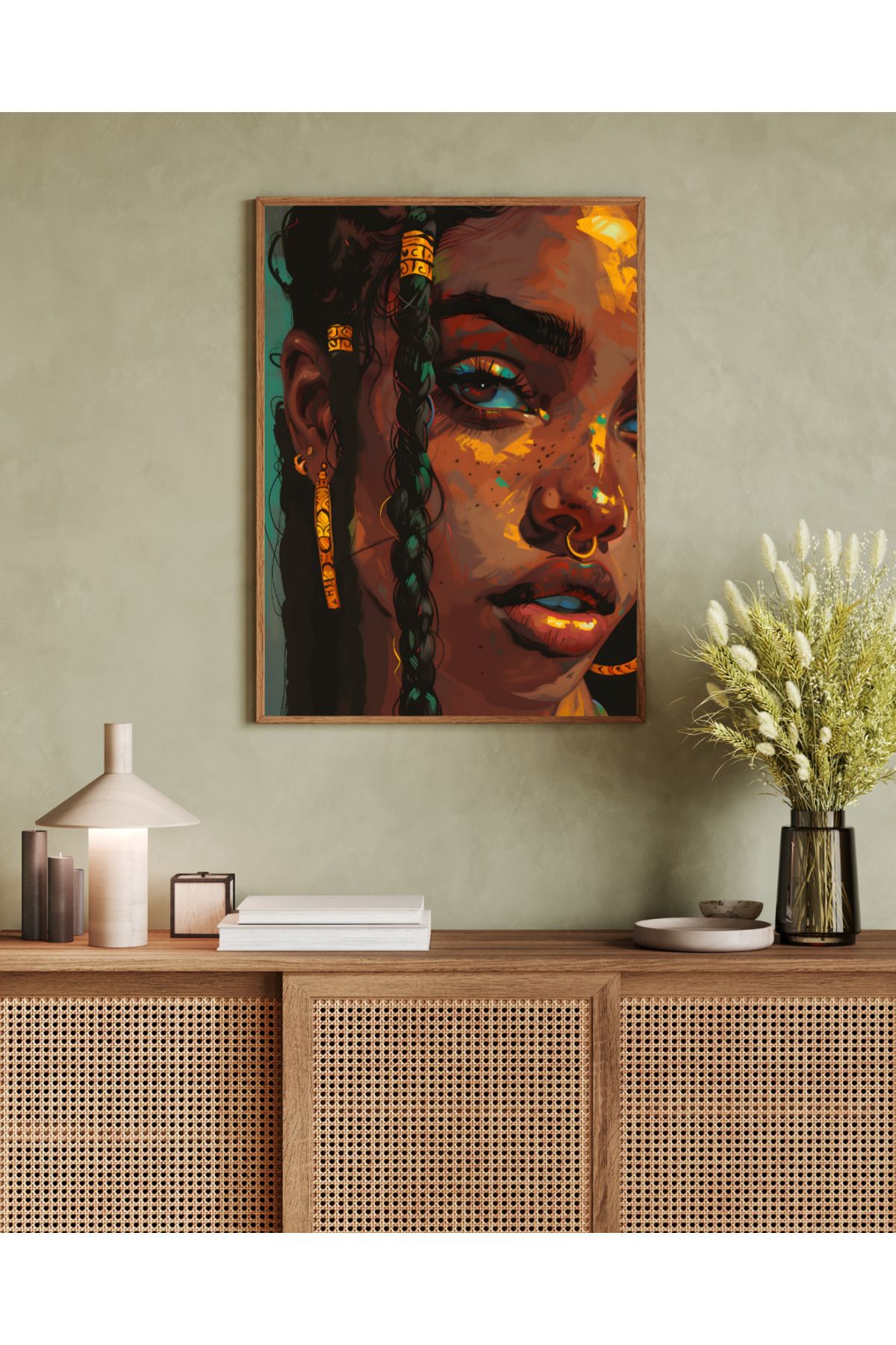 woodhomeworks tek parça salon ofis dekor tablo