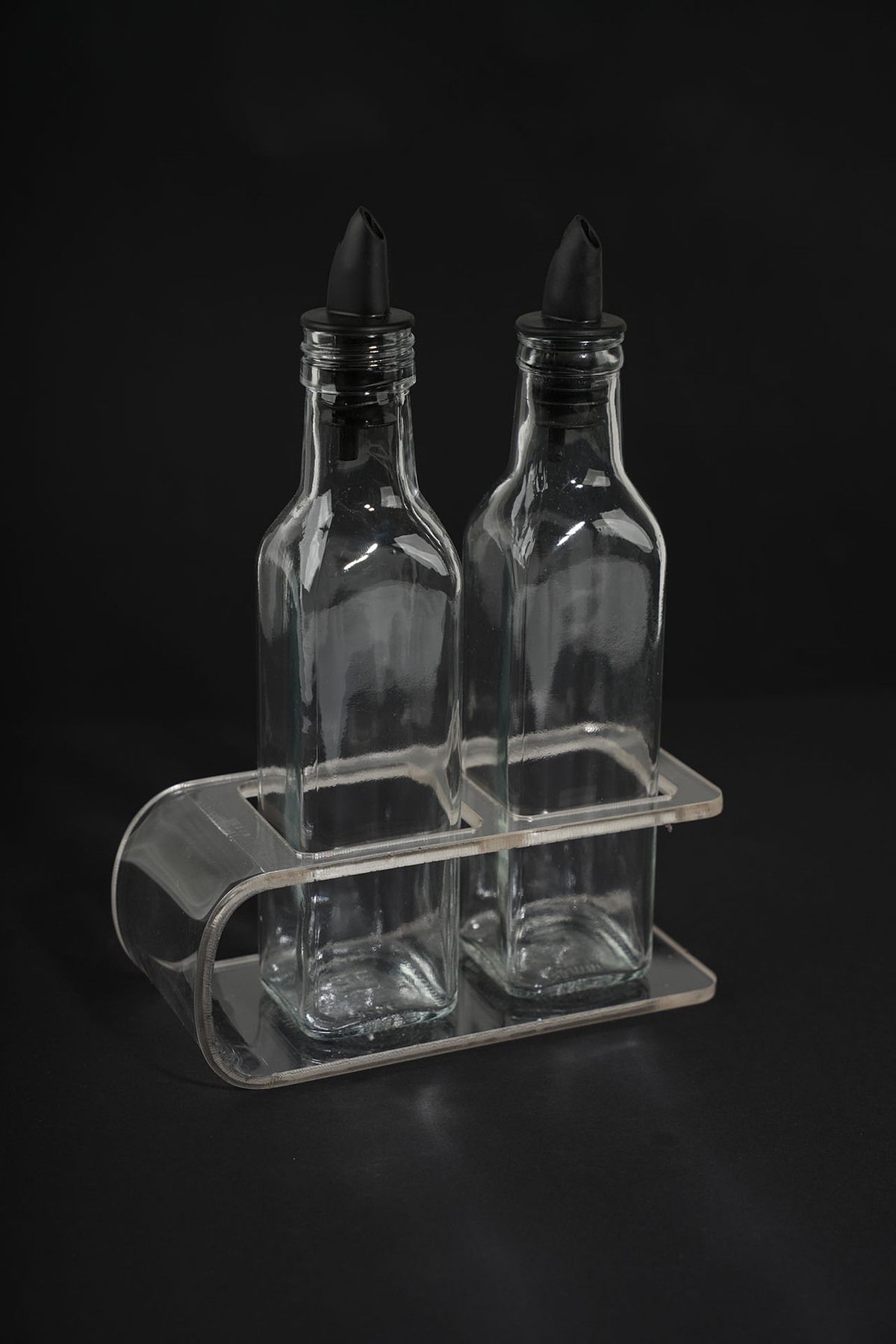 Etka Dizayn Alven 250 ml İkili Kare Yağdanlık Standı