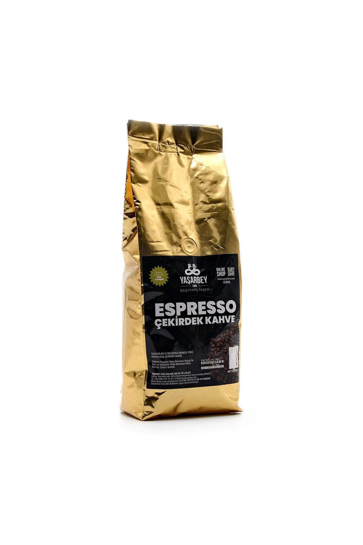 Yaşarbey MARDİN SPECİAL ÖĞÜTÜLMÜŞ %100 ARABİCA ESPRESSO KAHVE 1000 GR (ÖZEL AMBALAJ)