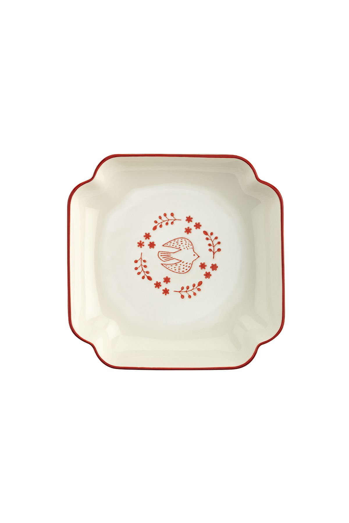 Aryıldız Red Bird Köşeli Tabak 19 cm