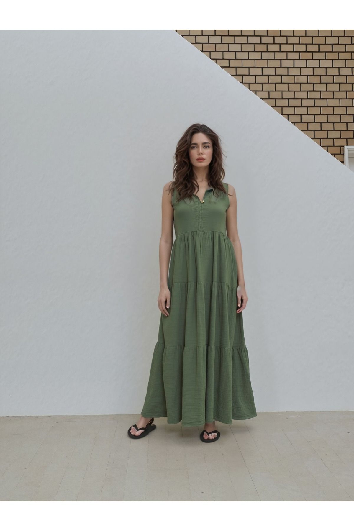 MODA Müslin Volanlı Elbise