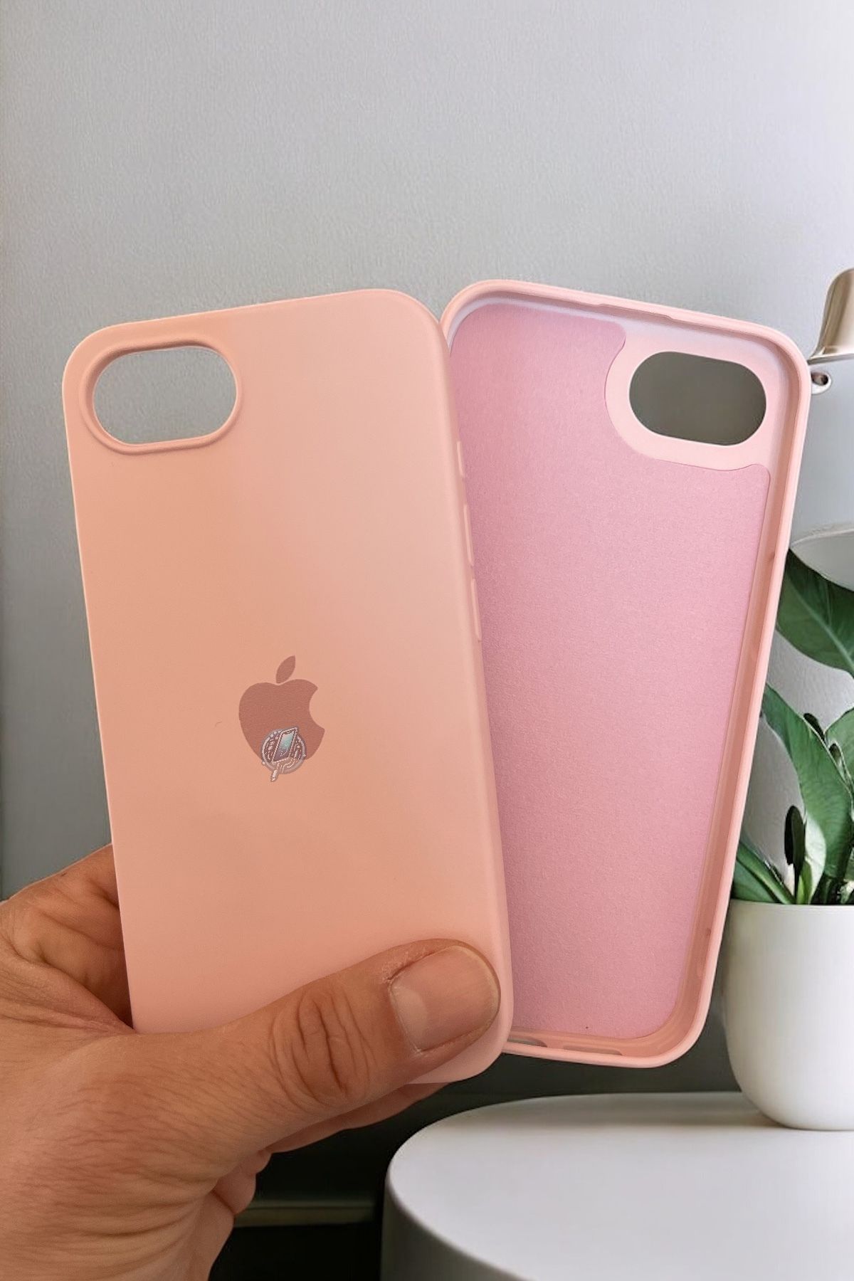 ProNorth Apple Iphone 16e Kılıf Logolu Lansman Soft Yumuşak Içi Kadife Silikon Kapak