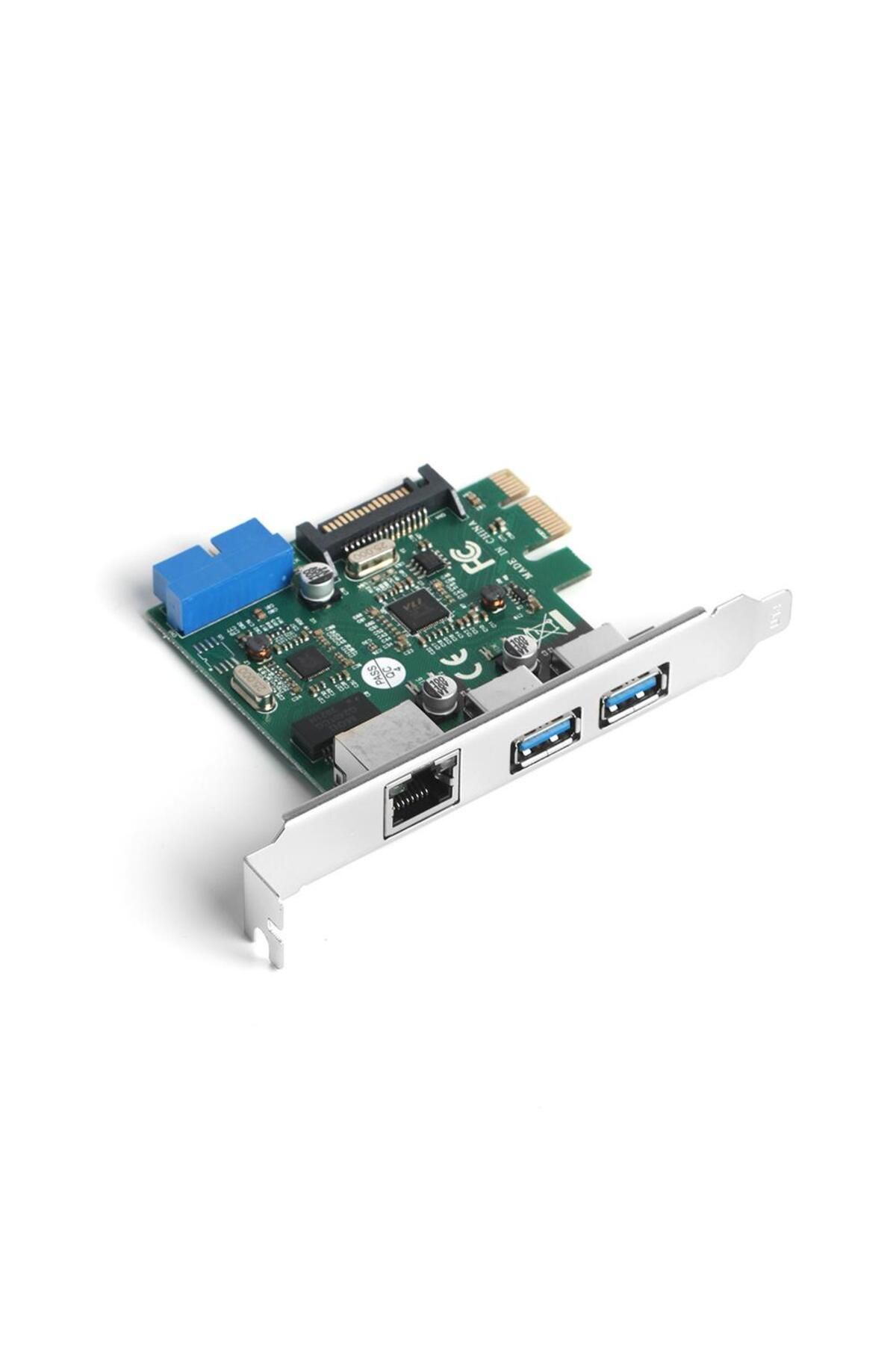 Vobotek Teknoloji Dark 2x USB3.0 + Gigabit LAN PCIE X1 Ağ Kartı
