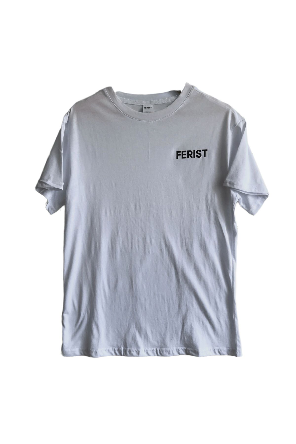 FERİST UNISEX Bisiklet yaka Baskılı T-shirt