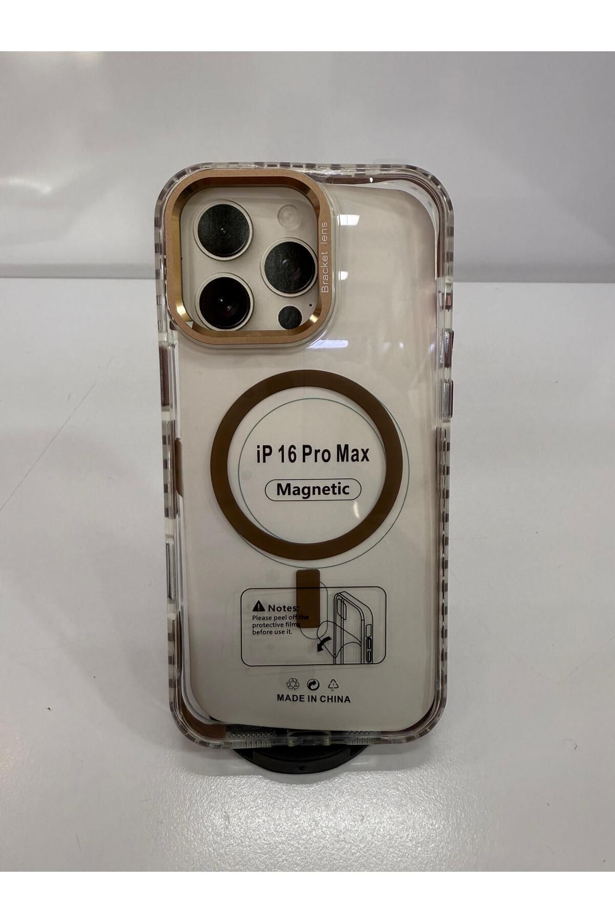 İnci İphone 16 pro max karbon magsafe standı telefon kılıfı