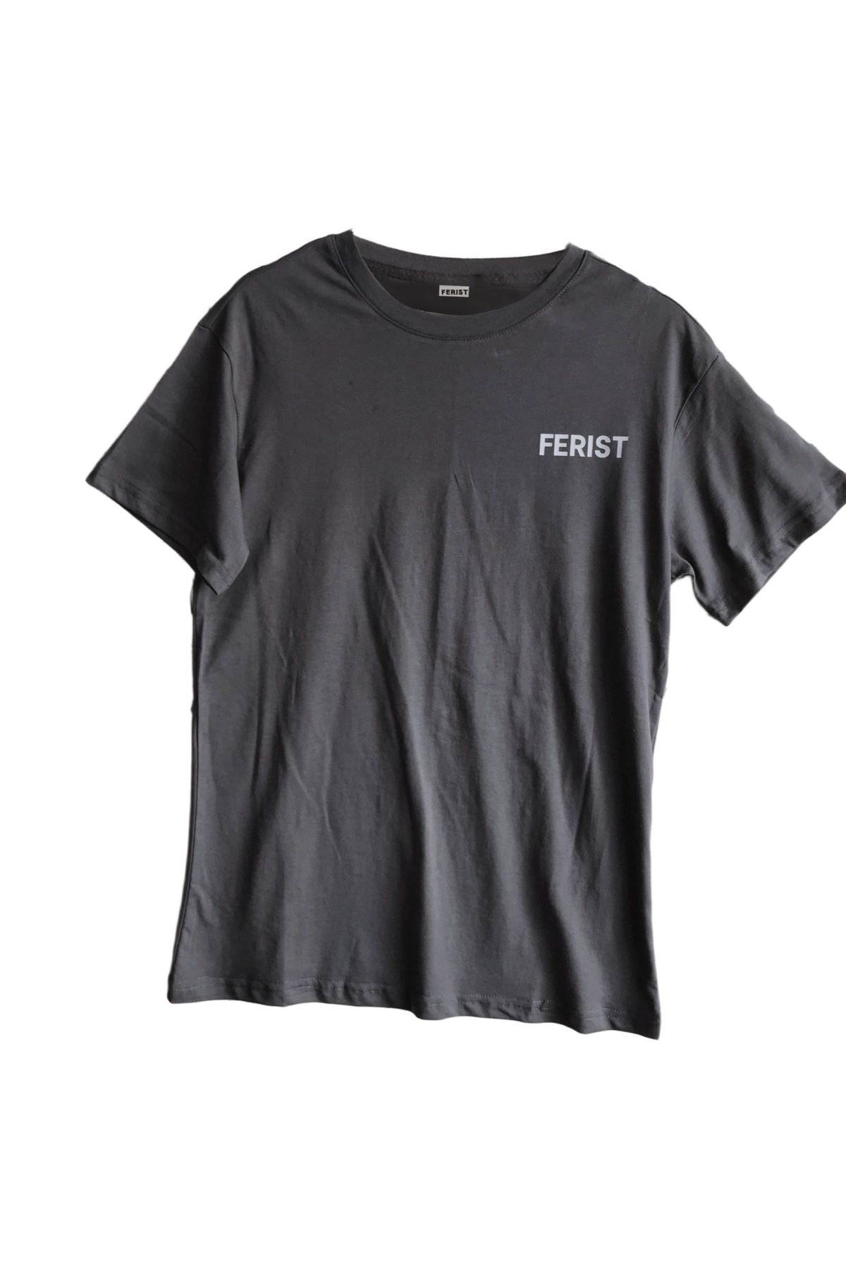 FERİST UNISEX Bisiklet yaka Baskılı T-shirt