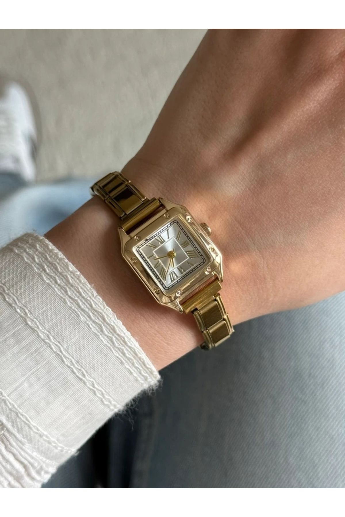 RoseandRoses Cote Nomi Model Yeni Sezon Kadın Kol Saati Gold (Beyaz Kadran)