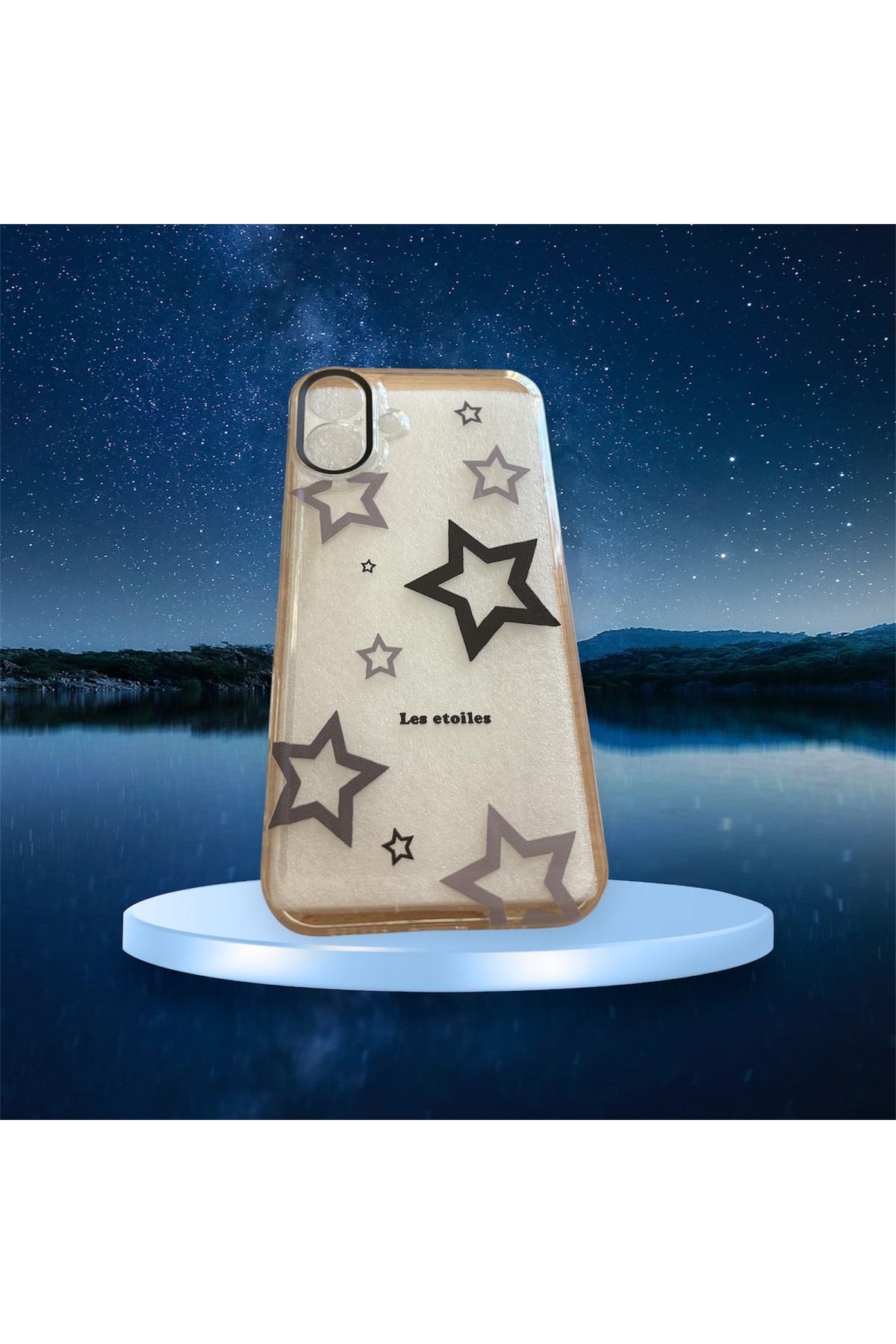 SEM STORE İPHONE 16 PLUS UYUMLU YILDIZ DESENLİ ŞEFFAF SİLİKON KILIF