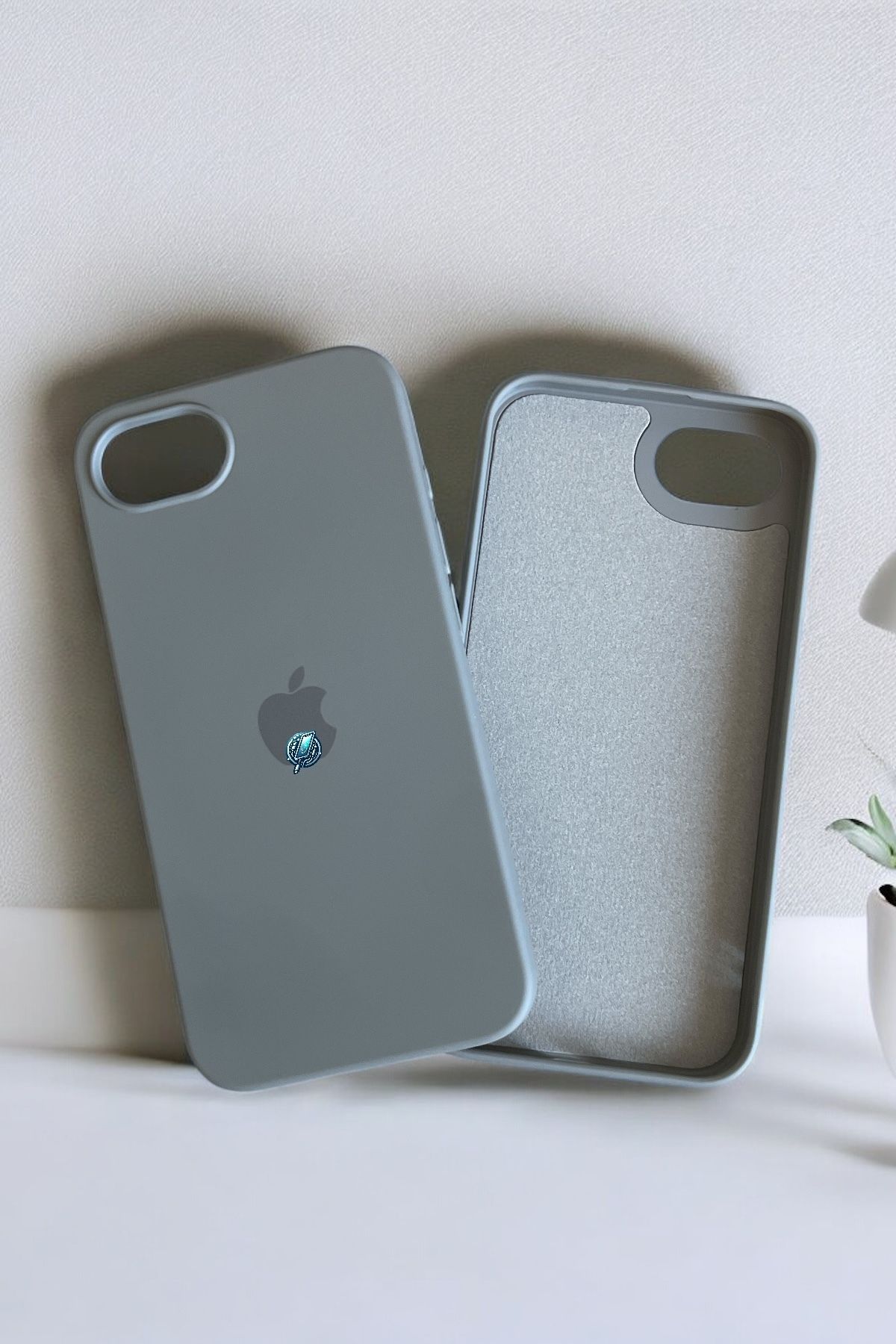 ProNorth Apple Iphone 16e Kılıf Logolu Lansman Soft Yumuşak Içi Kadife Silikon Kapak