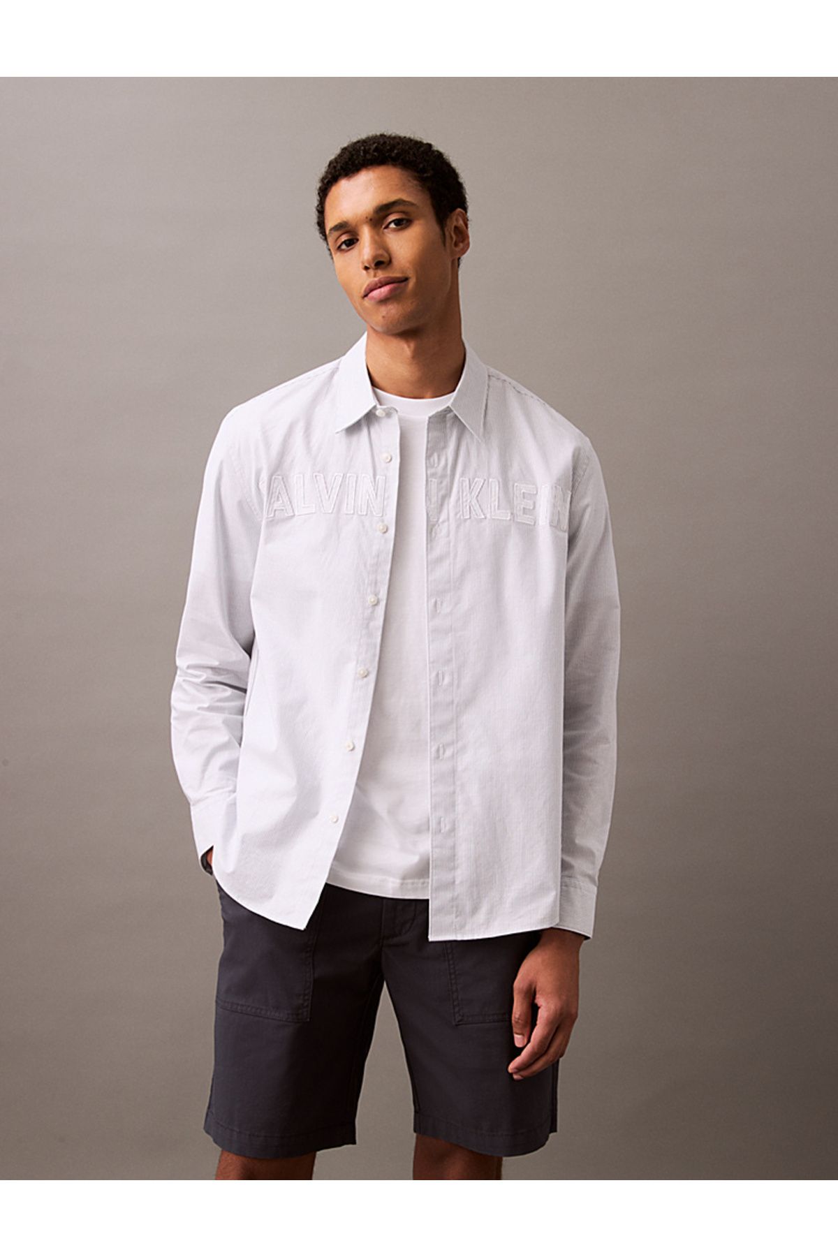 Calvin Klein Logo Appliqué Oxford Shirt