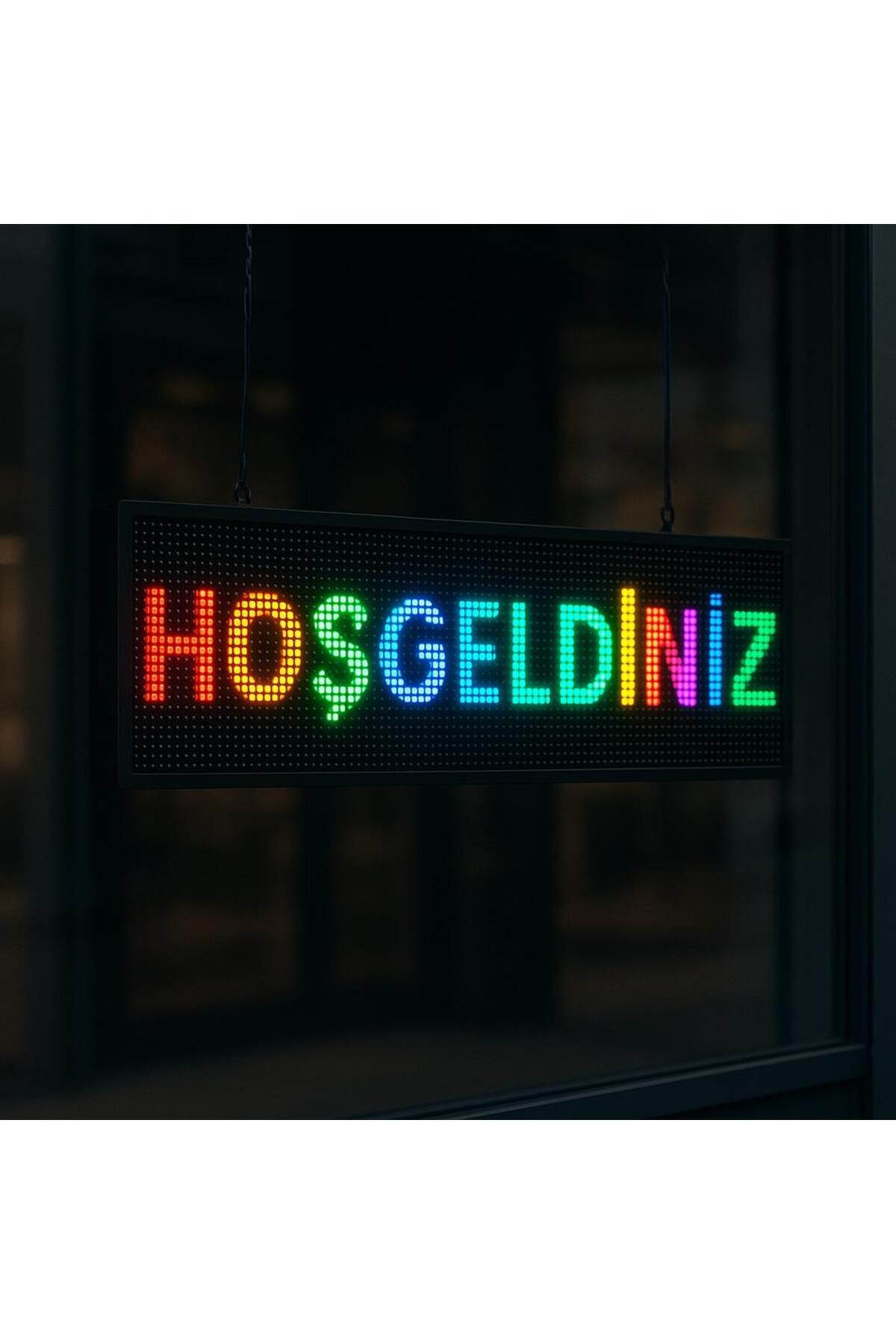 aotechnology Led Ekran Panel Matrix Cama Yapışan Tabela Telefonla Kontrol Edilebilen Uzaktan Kumandalı 12cm*90cm