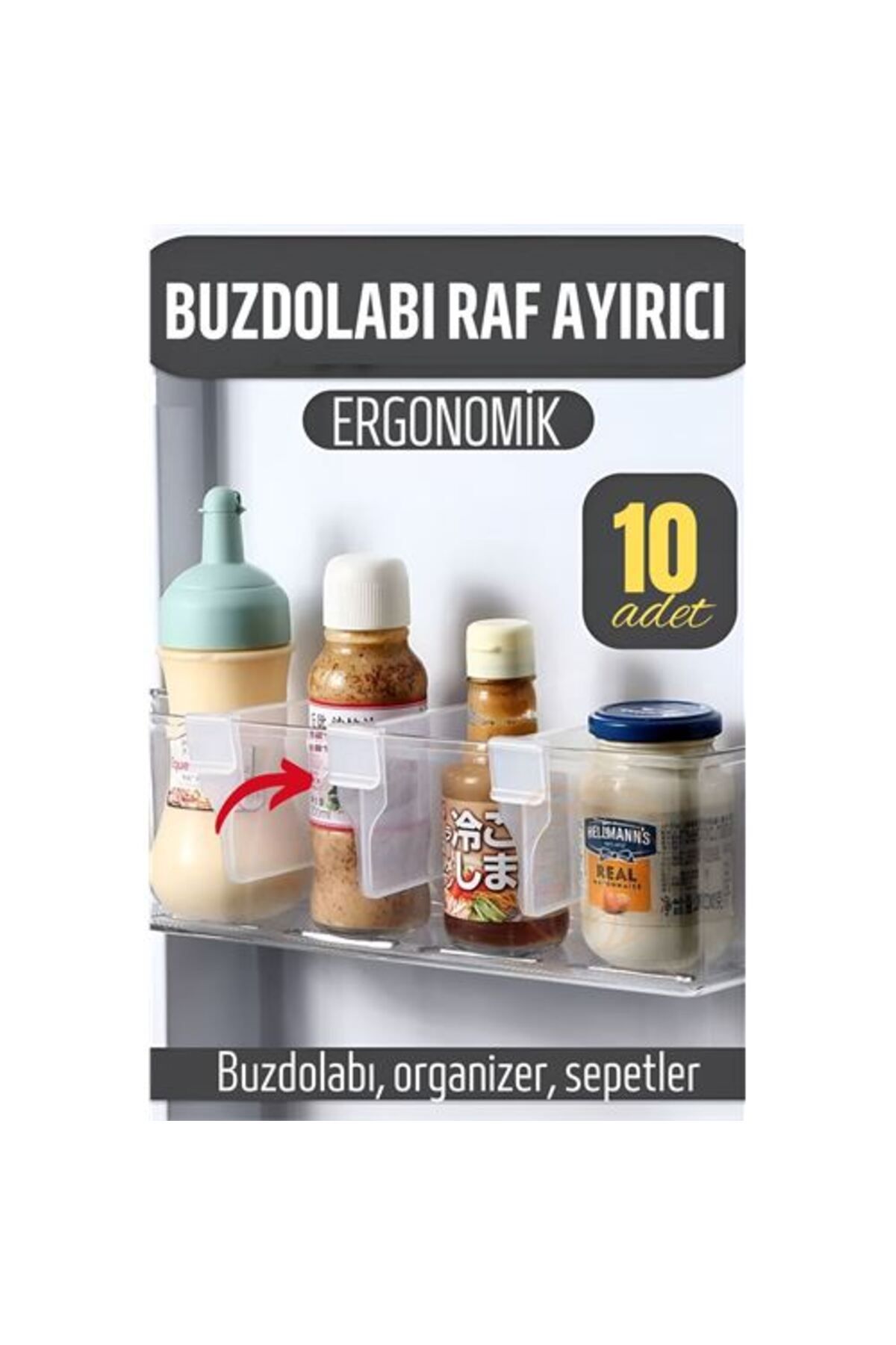 Skygo Buzdolabı Raf Ayırıcı Organizer Dönüştürücü 10 Adet