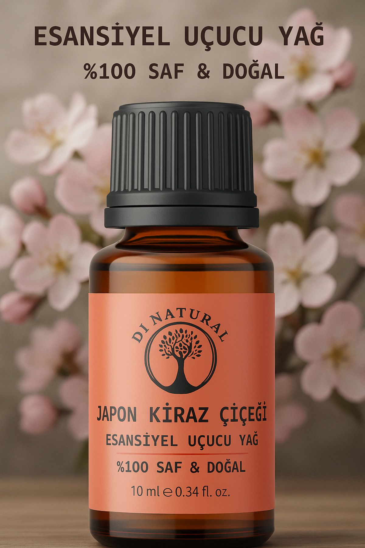 di naturel Japon Kiraz Çiçeği Uçucu Yağ %100 Saf Doğal Esans Buhurdanlık Difüzör Oda Esansı 10 ml