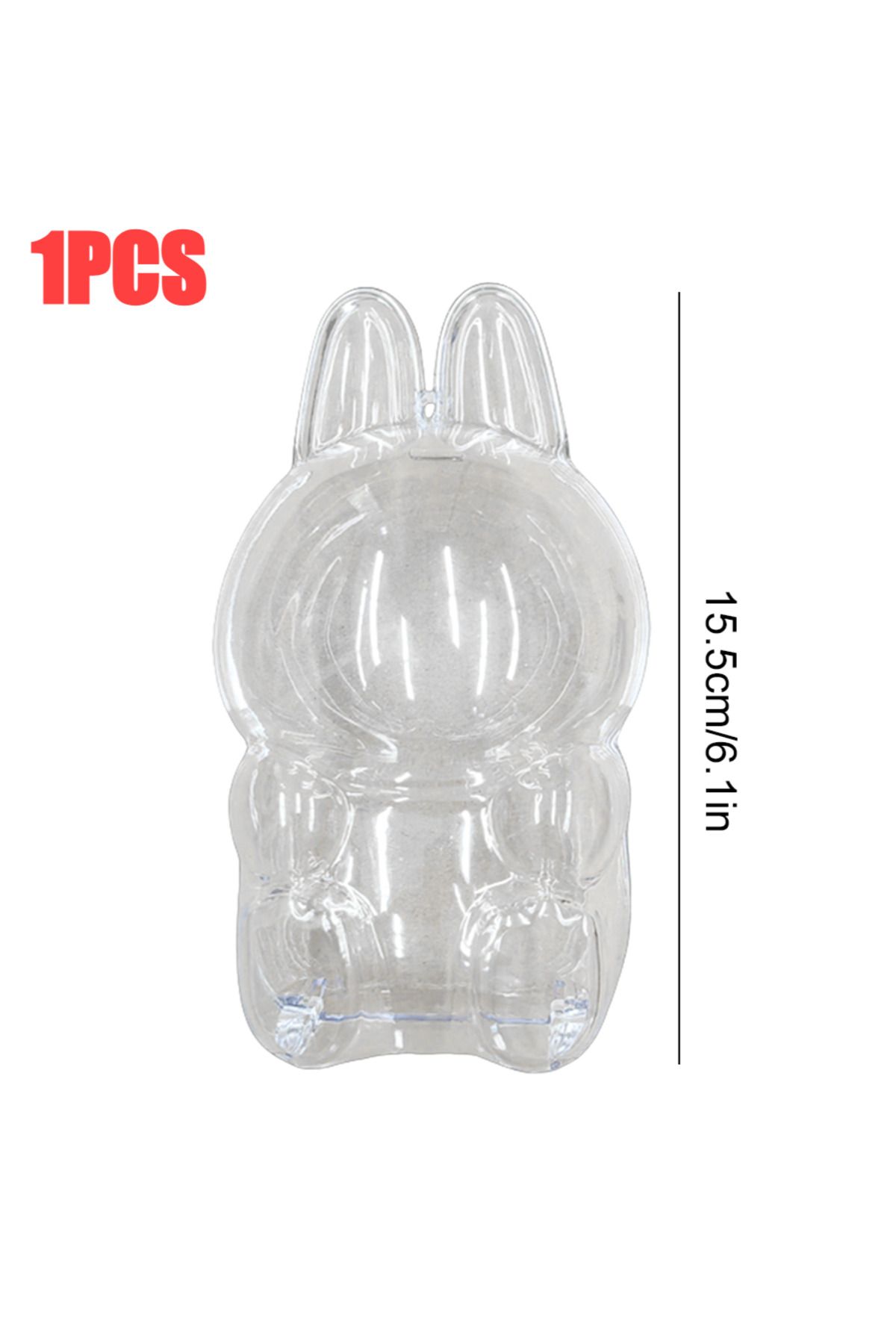 APWIKOGER-B 1PCS 1-2pc For Labubu V1 V2 Transparent Protective Cover Dustproof Monster Toy Storage Case Cute E 1
