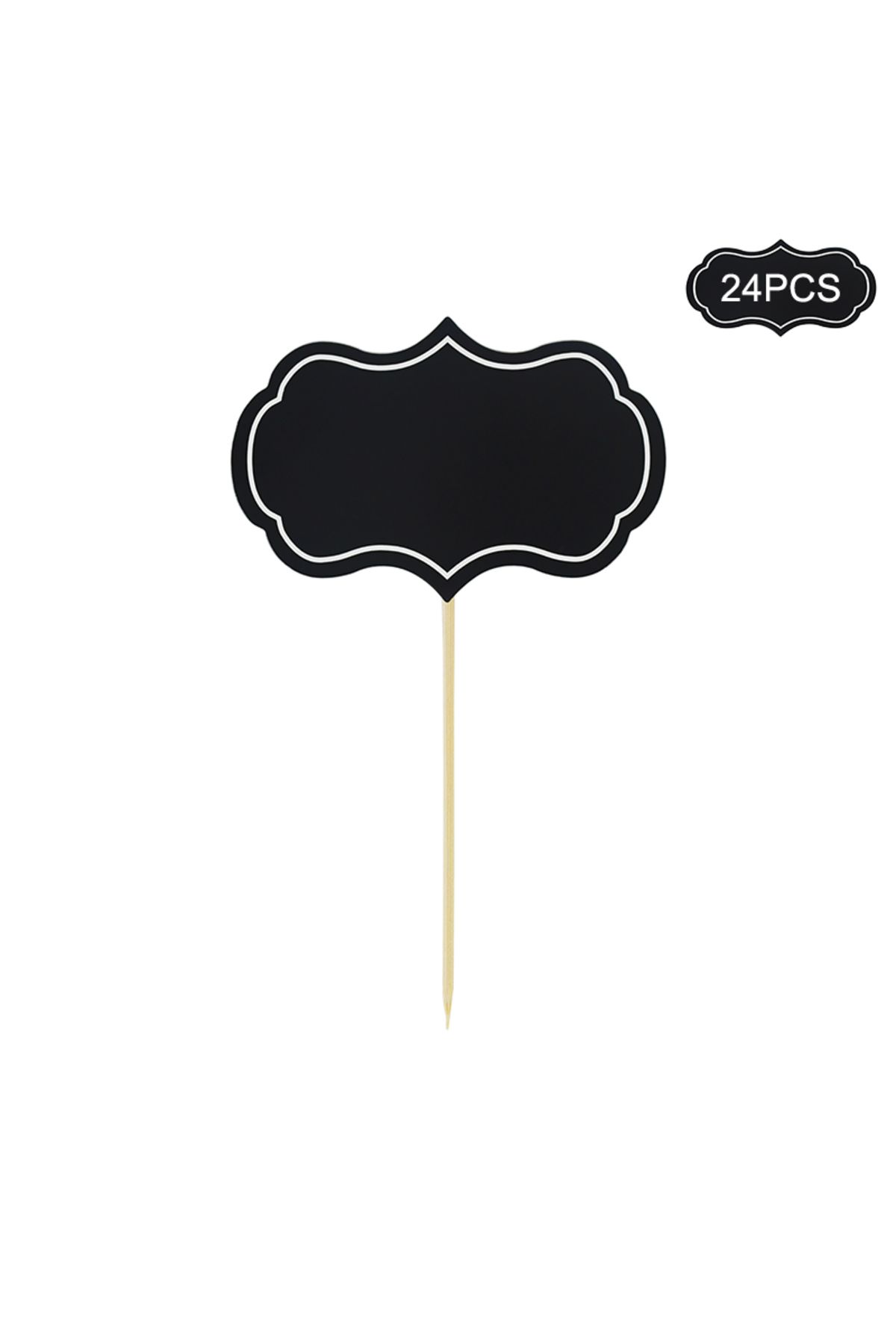 Choice-as show 24pcs 24pcs Mini Blackboard Paperboard Message Slate Flag Markers For Charcuterie Board Buff 1