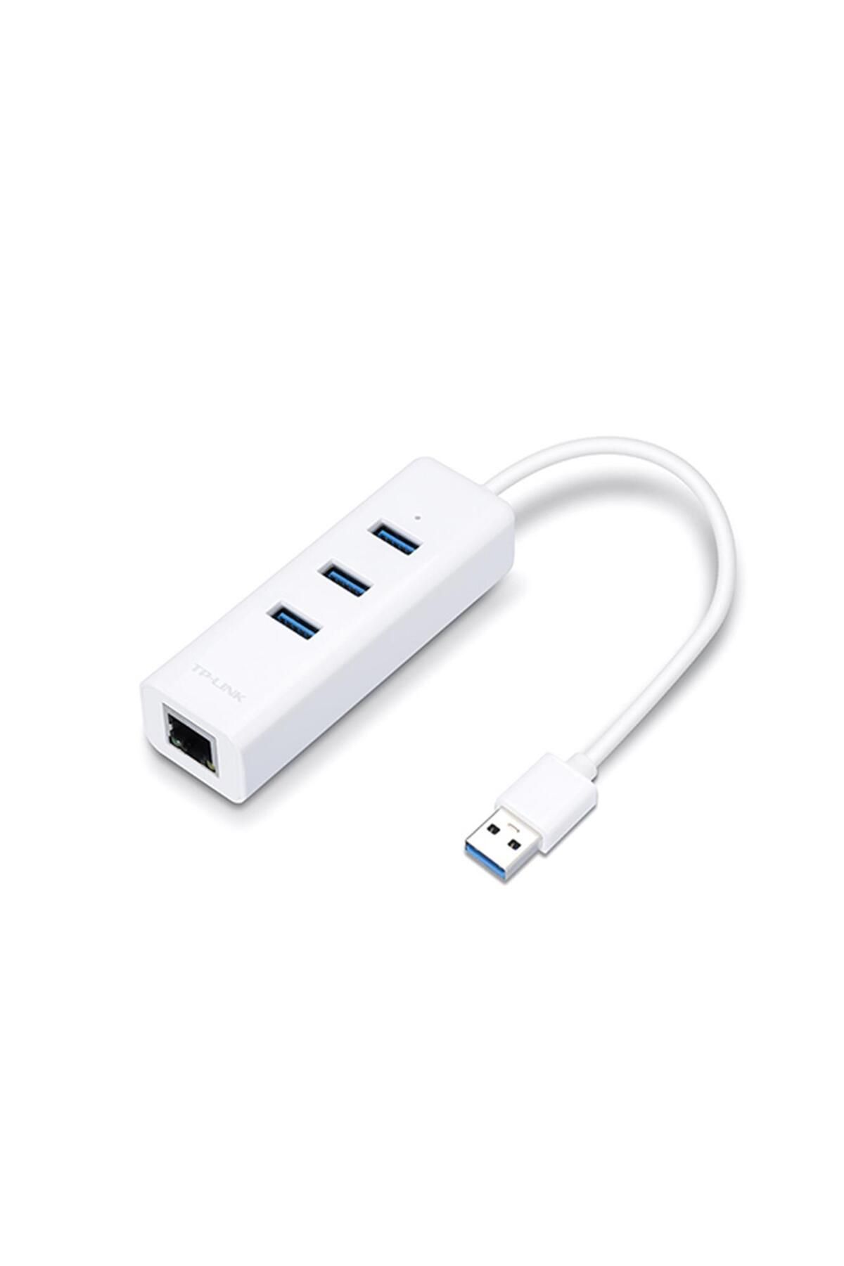 Vobotek Teknoloji -Link UE330 10-100-1000 Mbps 3.0 USB Ethernet Çevirici + 3 Port USB Çoğaltıcı