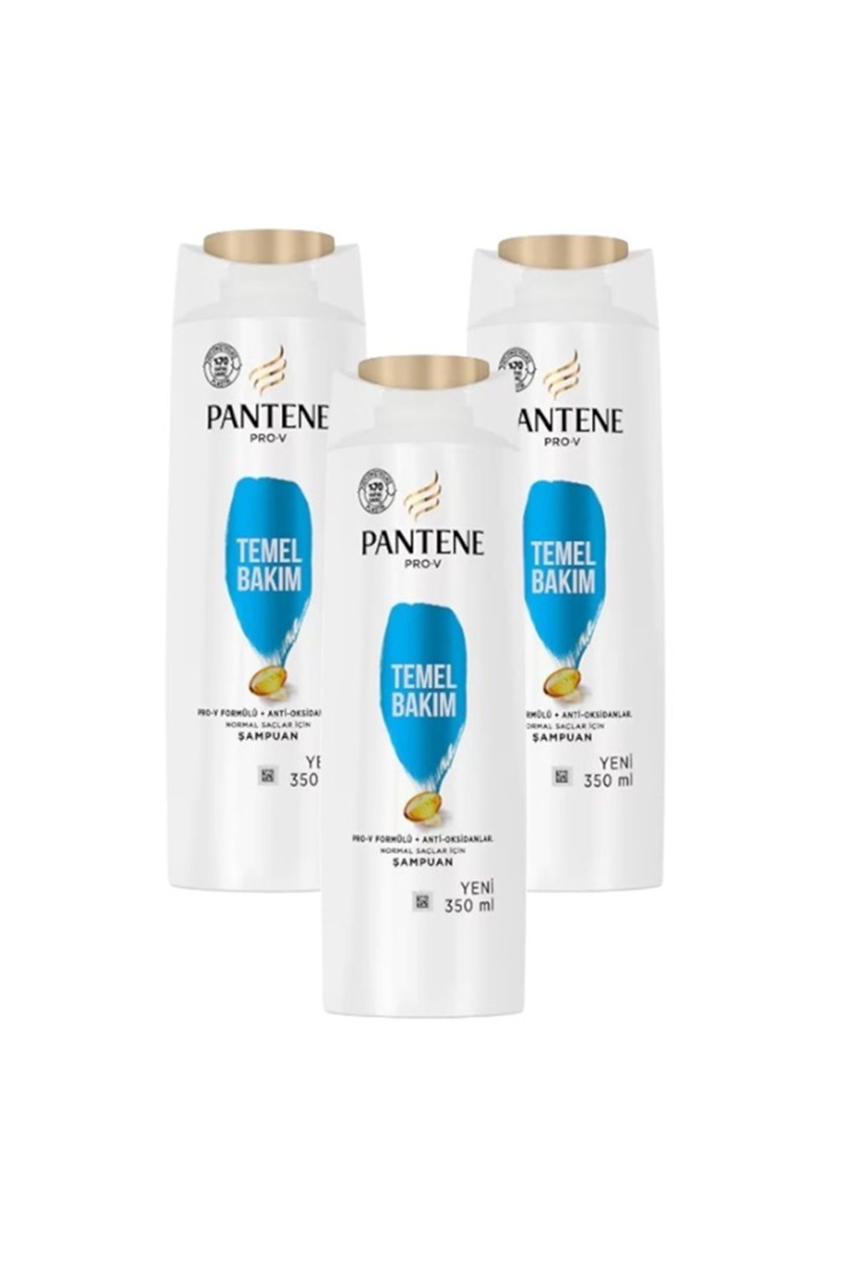 Pantene Temel Bakım Şampuan 350 ml 3Adet